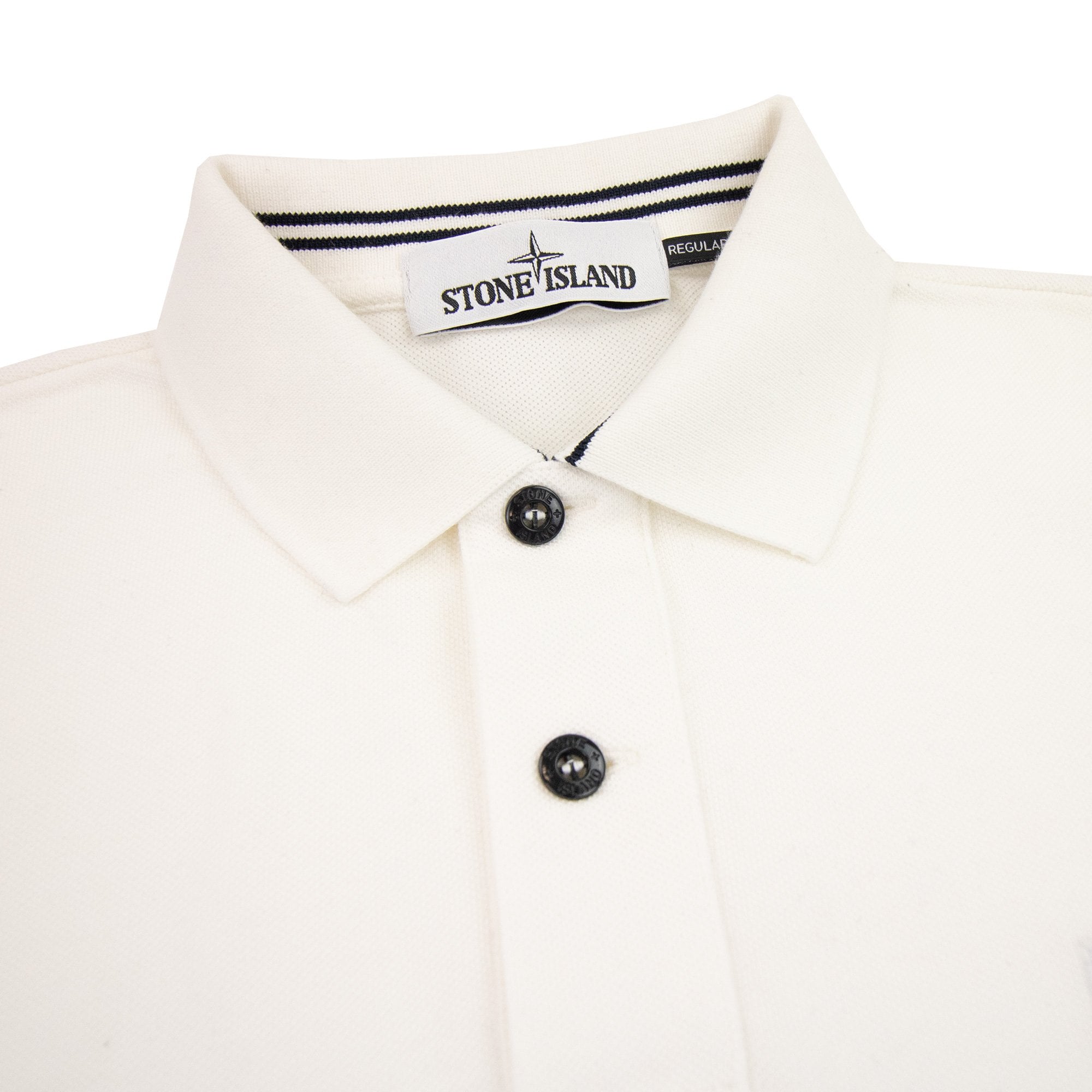 Stone Island Patch Logo Reg Fit Polo White