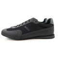 Hugo Boss Rusham Faux Leather And Mesh Trainers Black 001