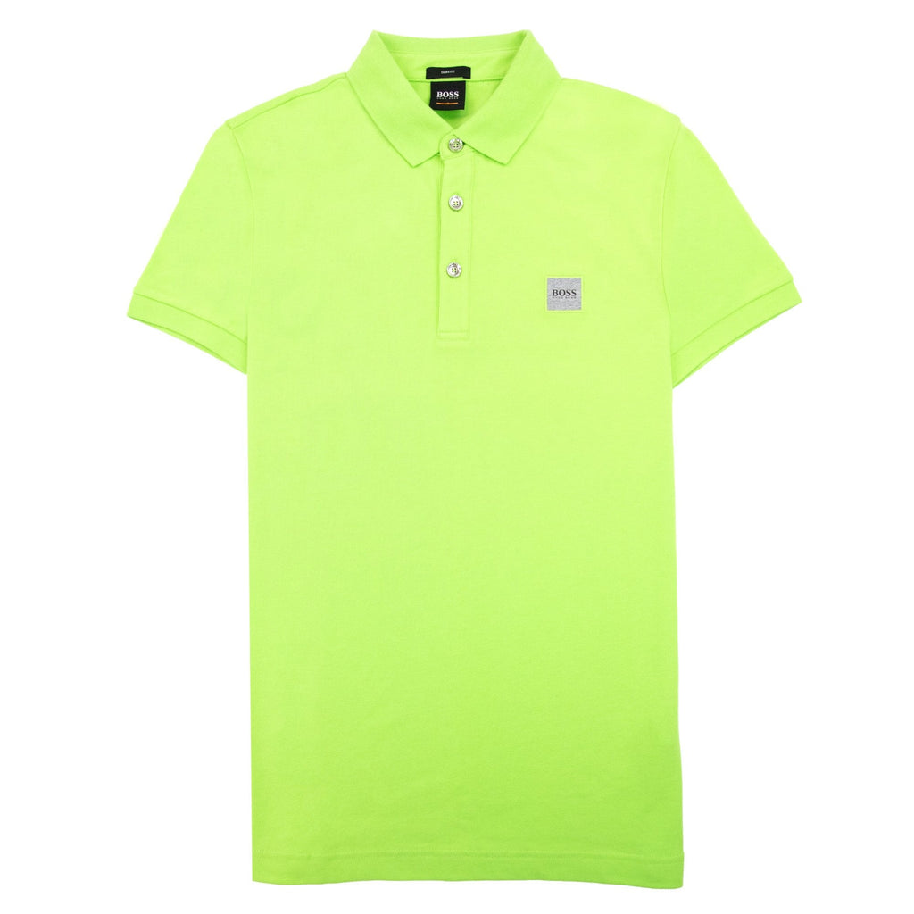 Hugo Boss Passenger Slim Fit Patch Polo Lime Green