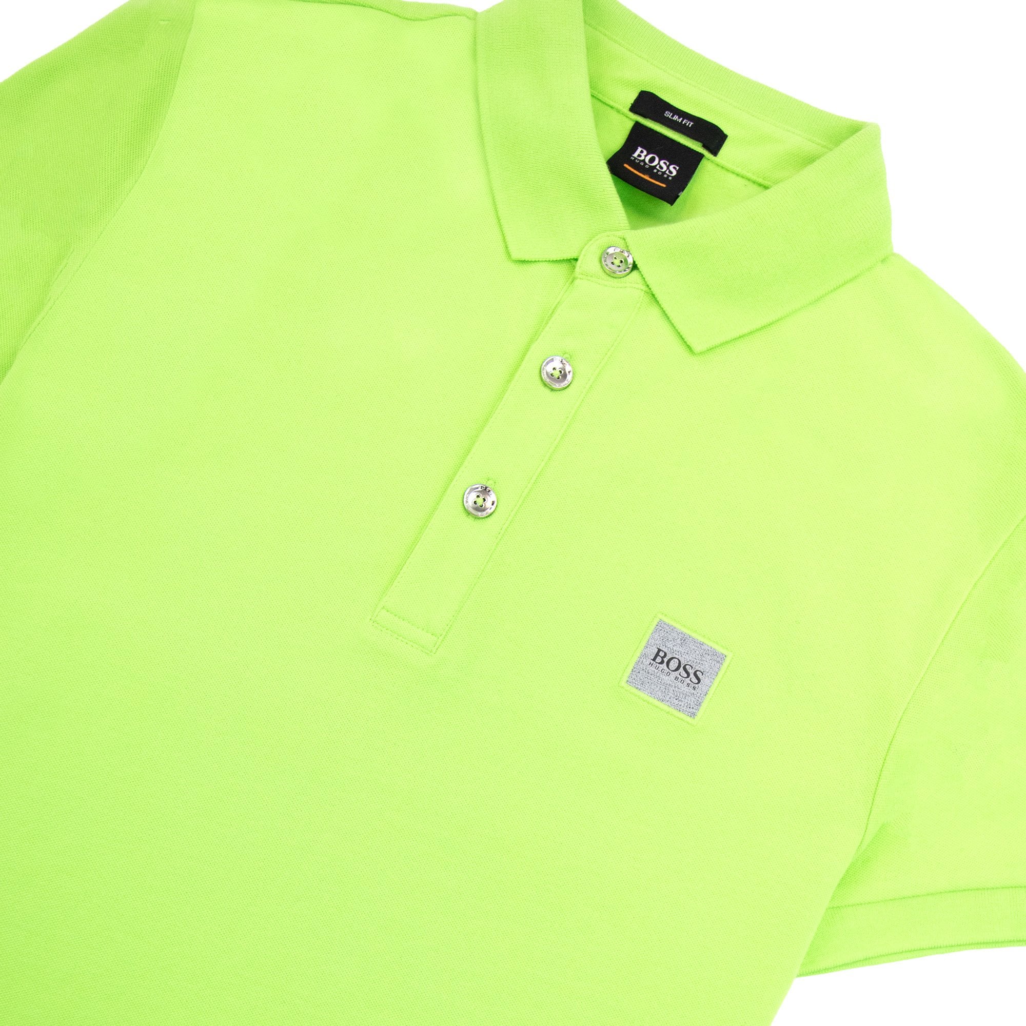 Hugo Boss Passenger Slim Fit Patch Polo Lime Green