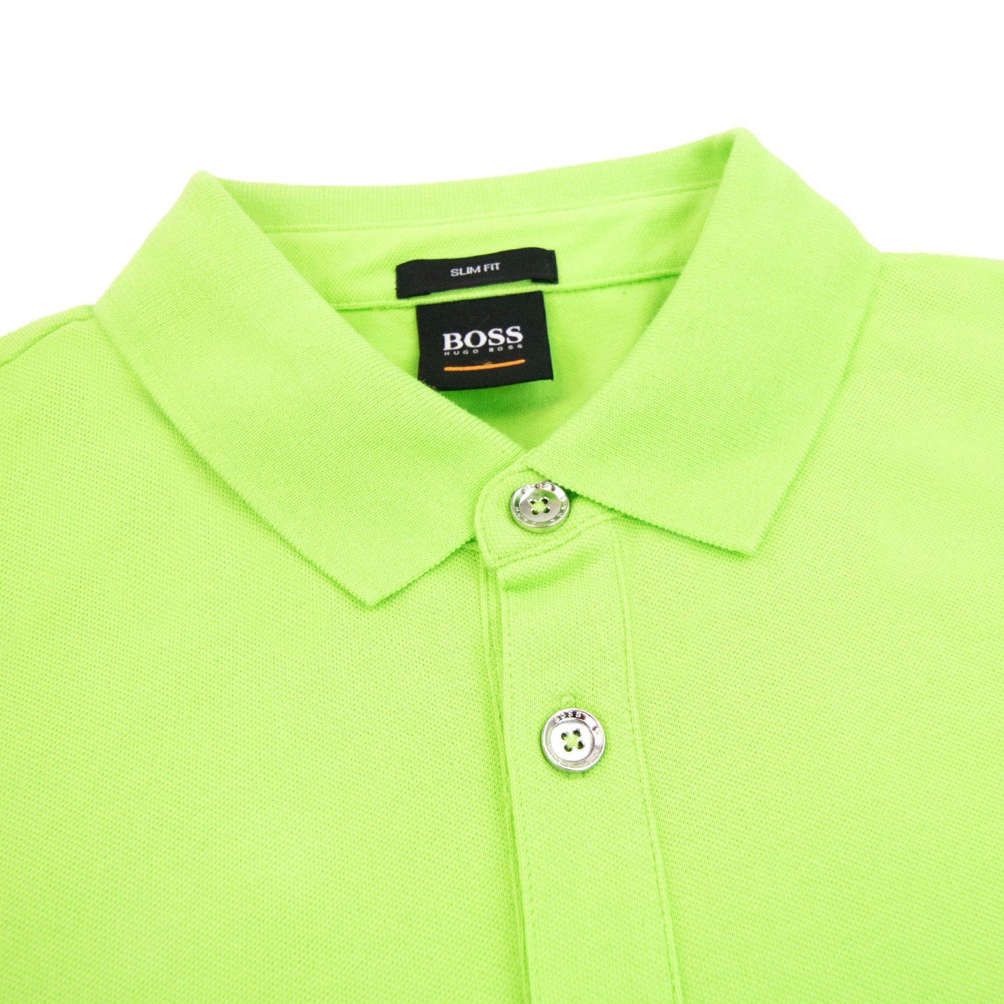 Hugo Boss Passenger Slim Fit Patch Polo Lime Green