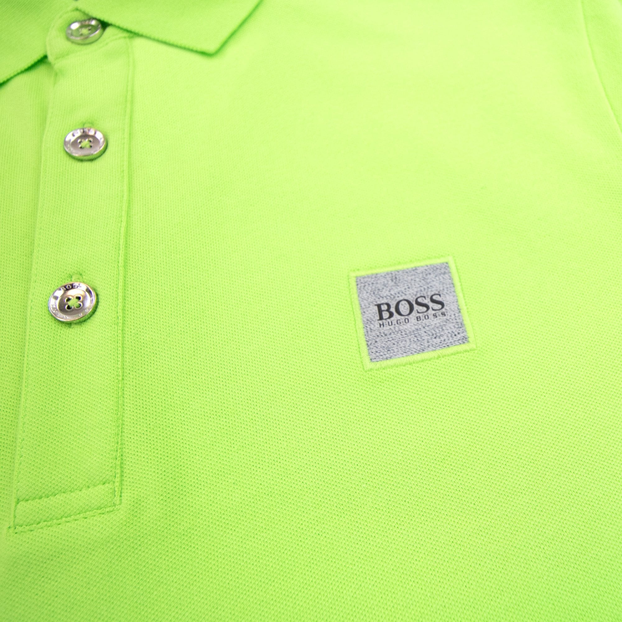Hugo Boss Passenger Slim Fit Patch Polo Lime Green