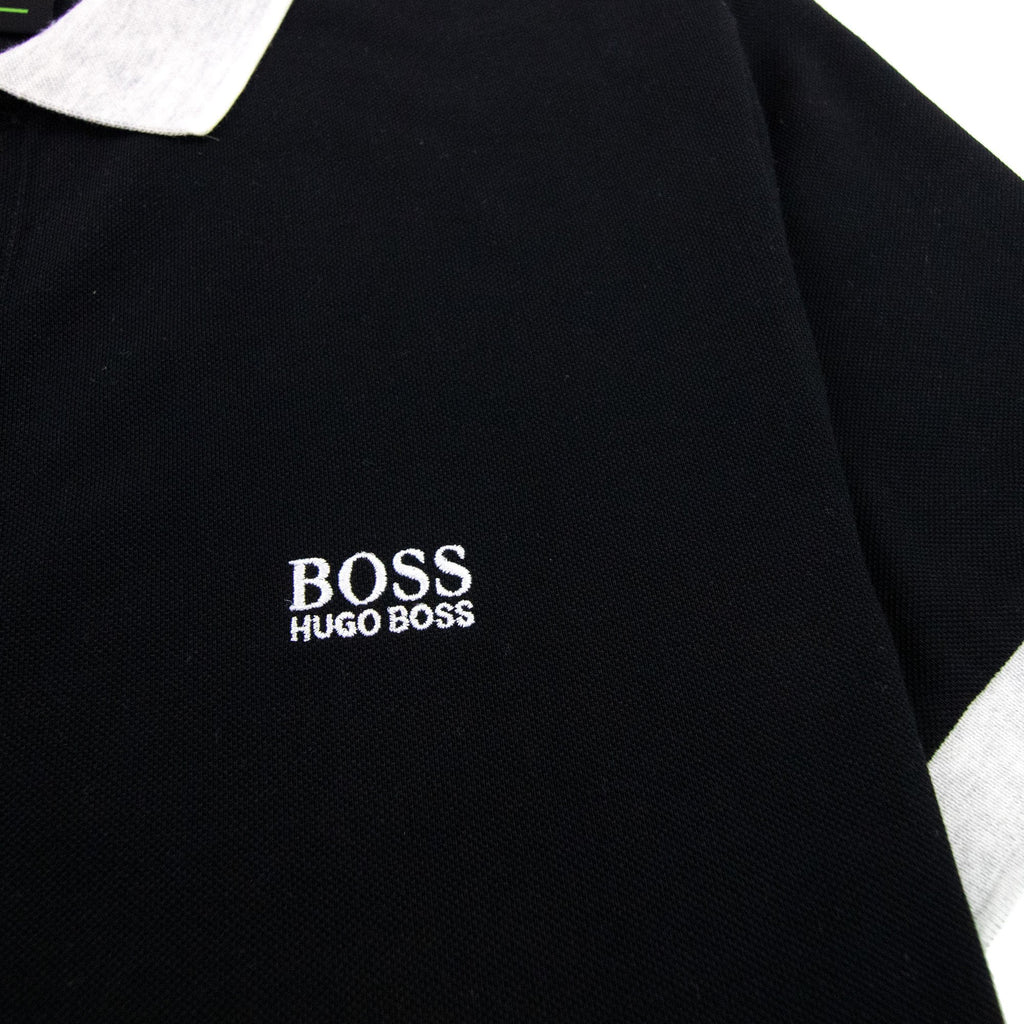 Hugo Boss Paule 4 Short Sleeve Polo Shirt Black Light Grey