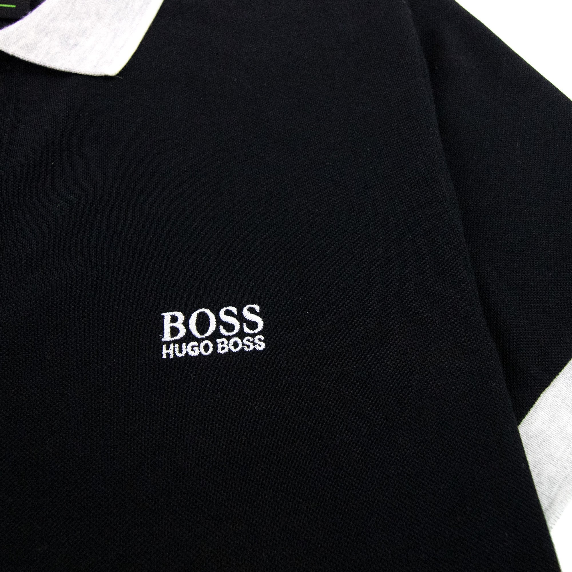 Hugo Boss Paule 4 Short Sleeve Polo Shirt Black Light Grey