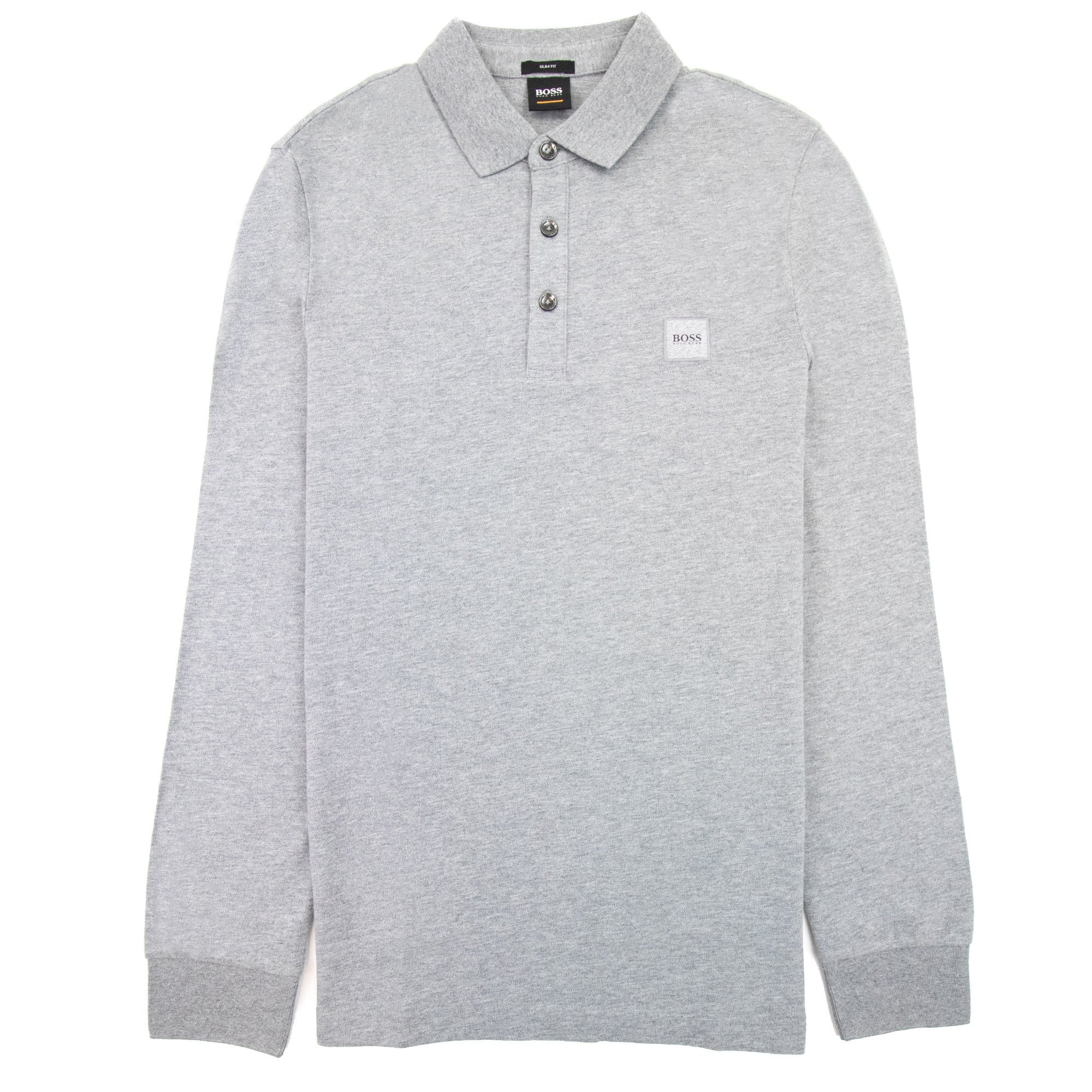 Hugo Boss Passerby L/s Patch Logo Polo Light Grey