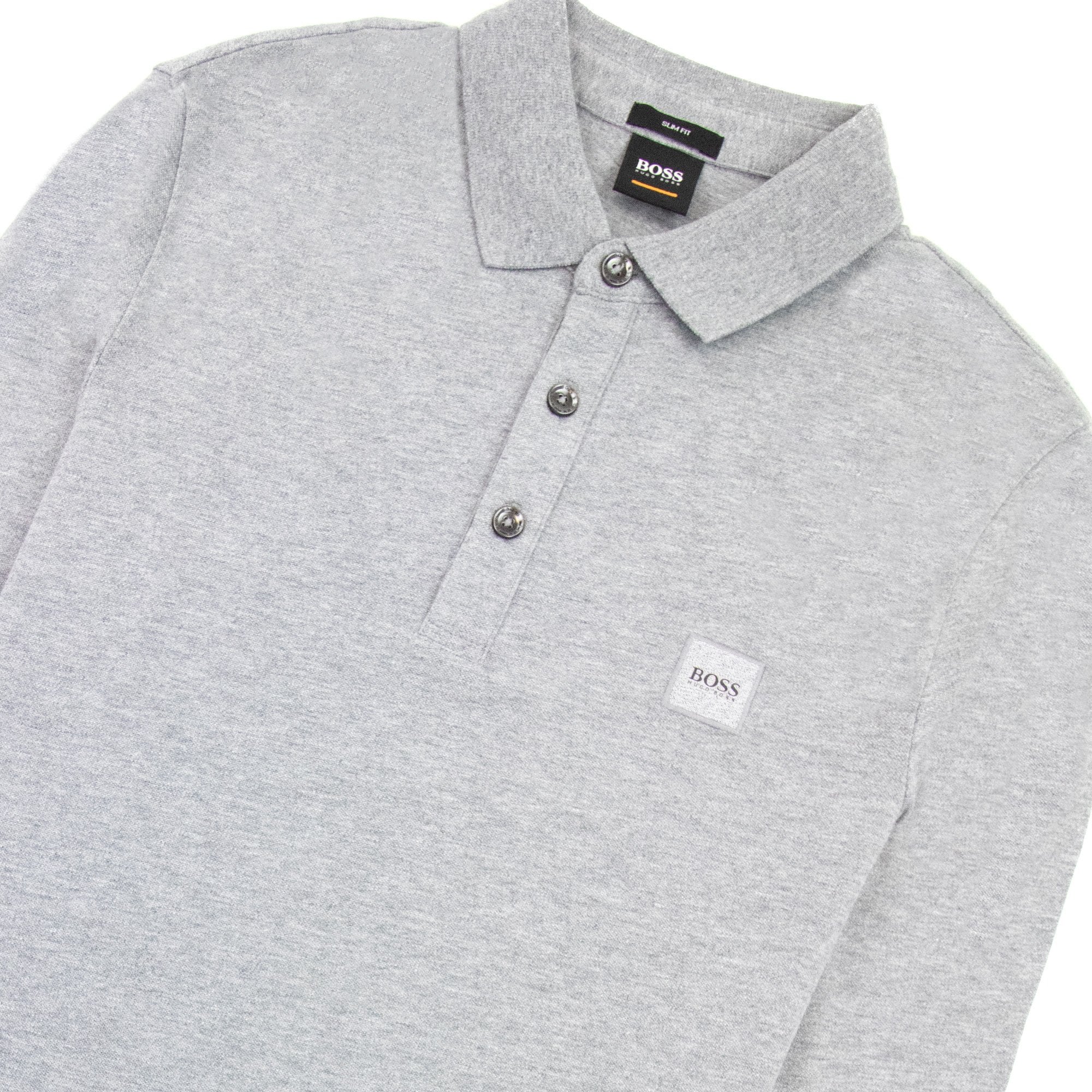 Hugo Boss Passerby L/s Patch Logo Polo Light Grey