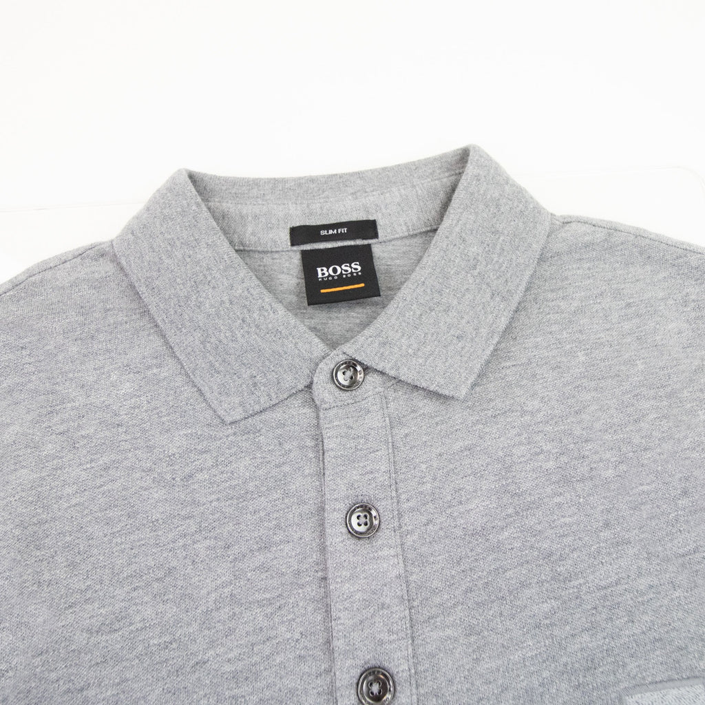 Hugo Boss Passerby L/s Patch Logo Polo Light Grey
