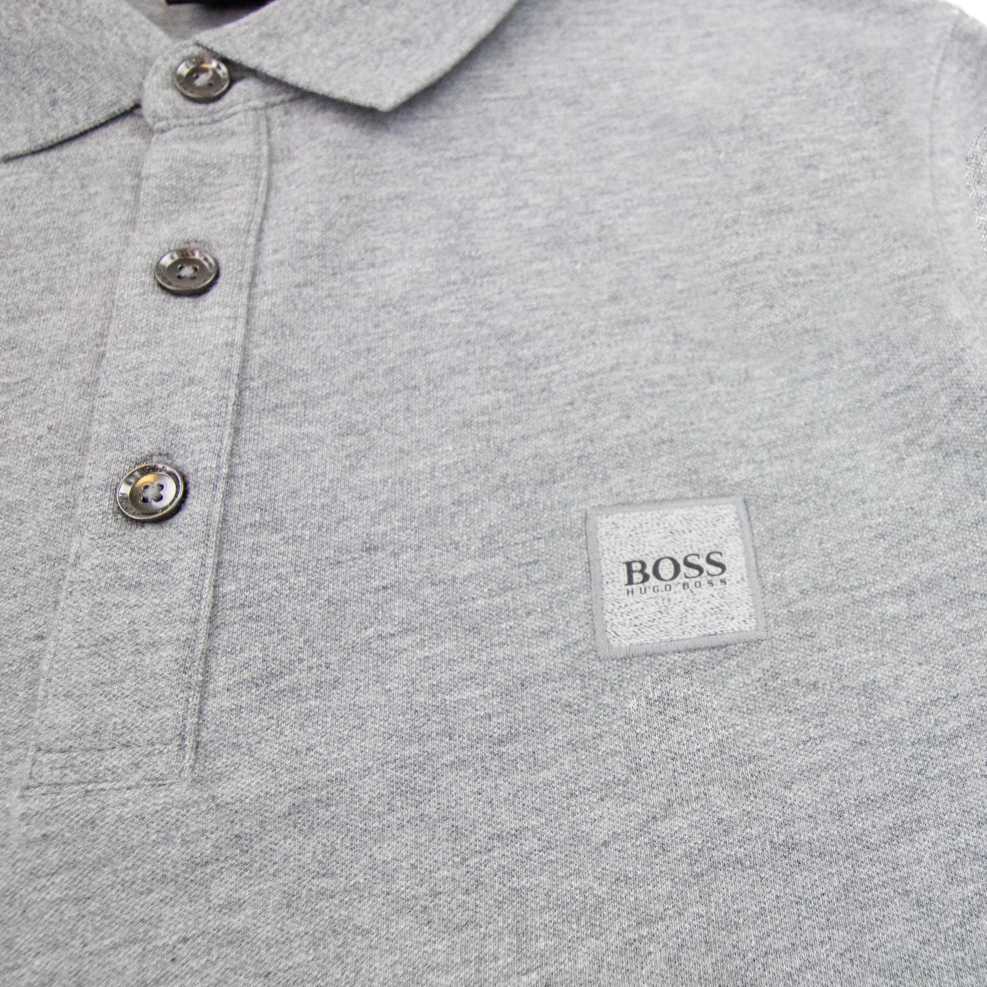Hugo Boss Passerby L/s Patch Logo Polo Light Grey