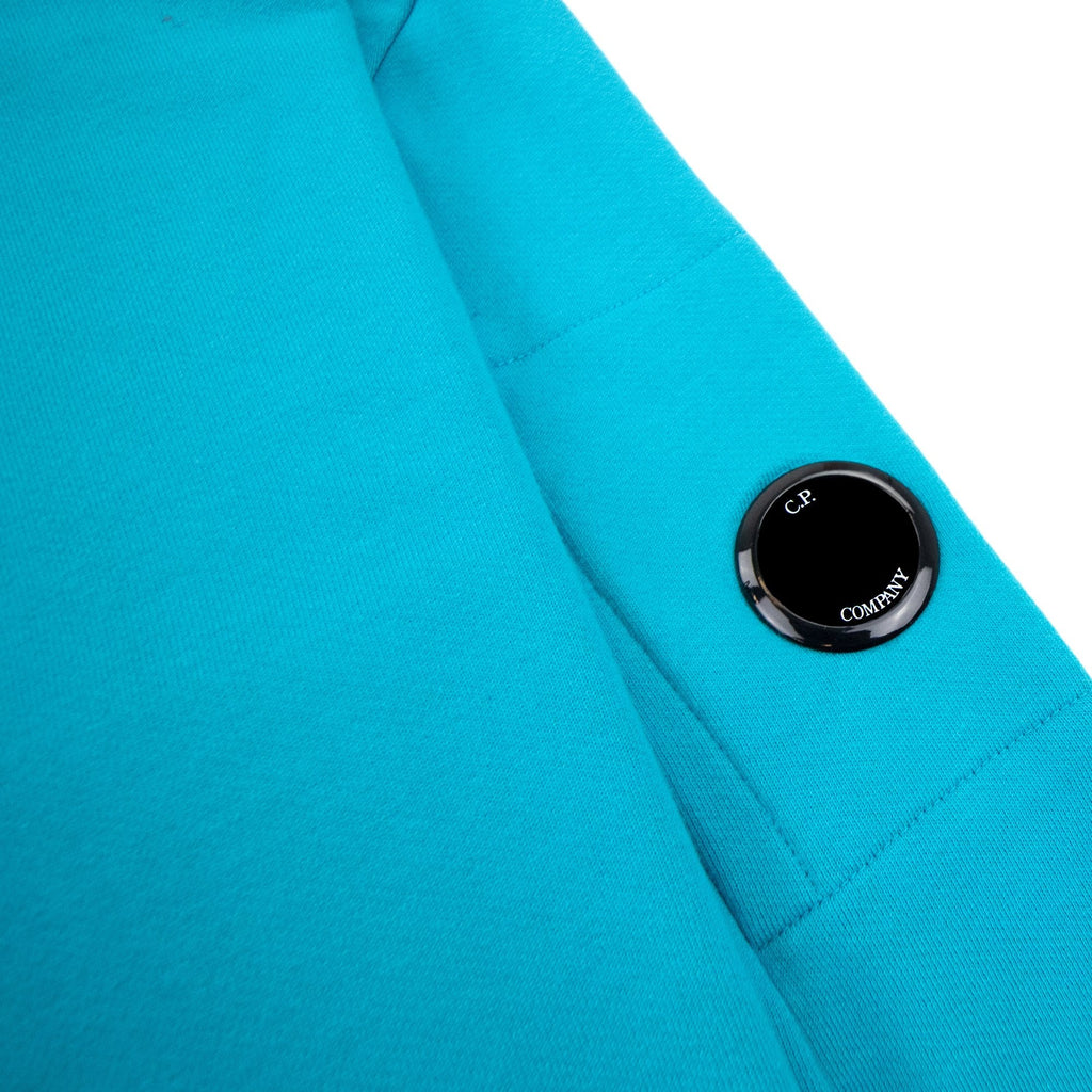 Cp Company Diagonal Raised Fleece Lens Crew Sweatshirt Tile Blue 825