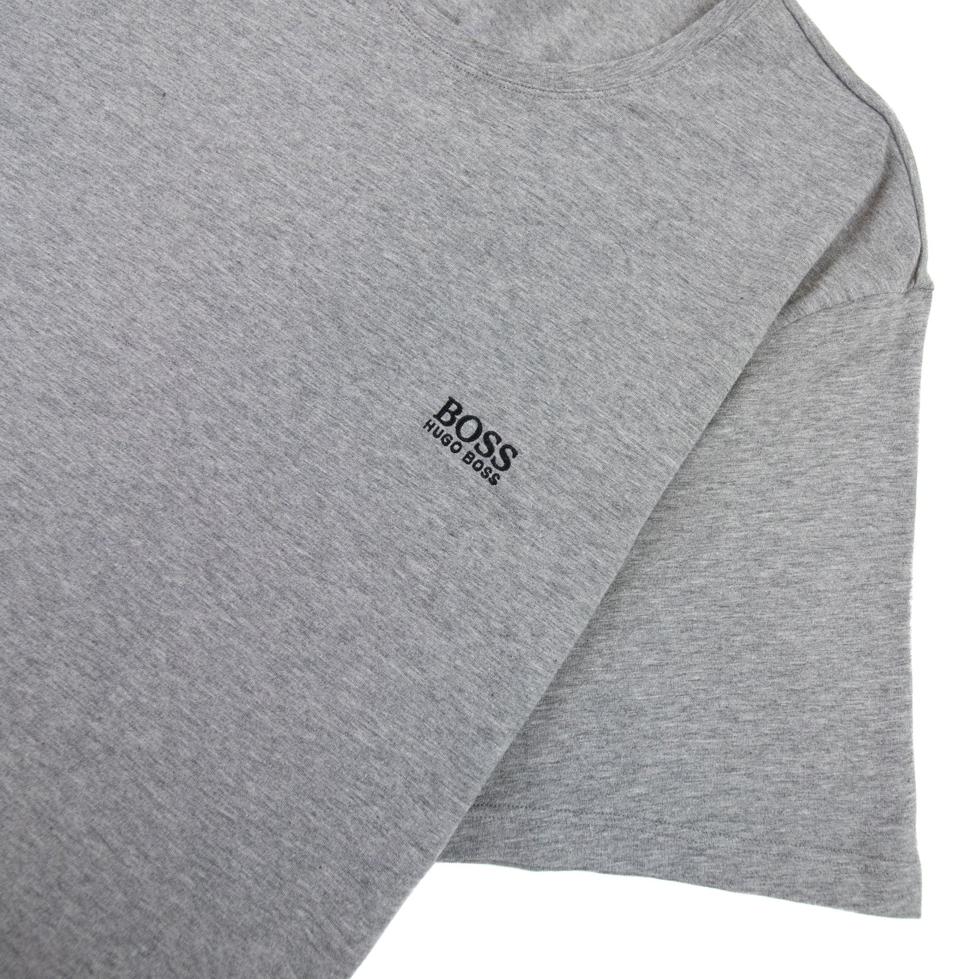 Hugo Boss Embroidered Logo Rn T Shirt Grey Black