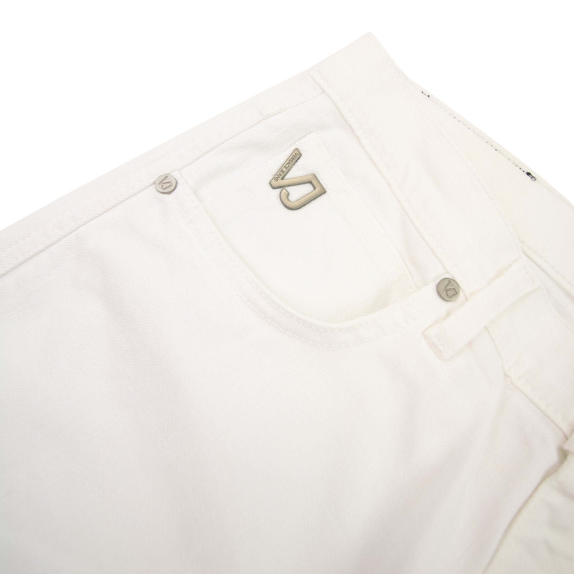 Versace Jeans Skinny Fit Logo Jeans White