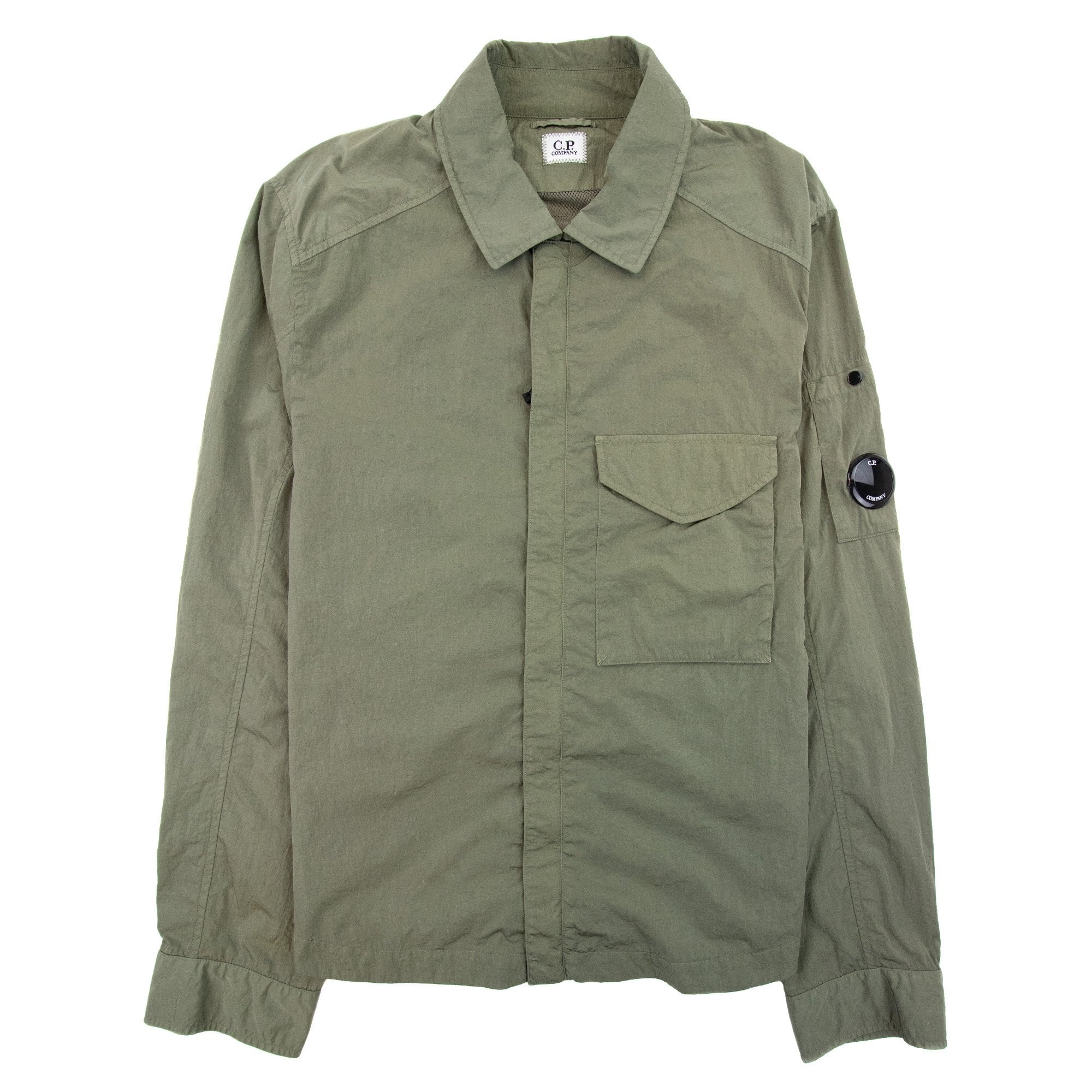 Cp Company Chrome-r Zip Overshirt Bronze Green 648