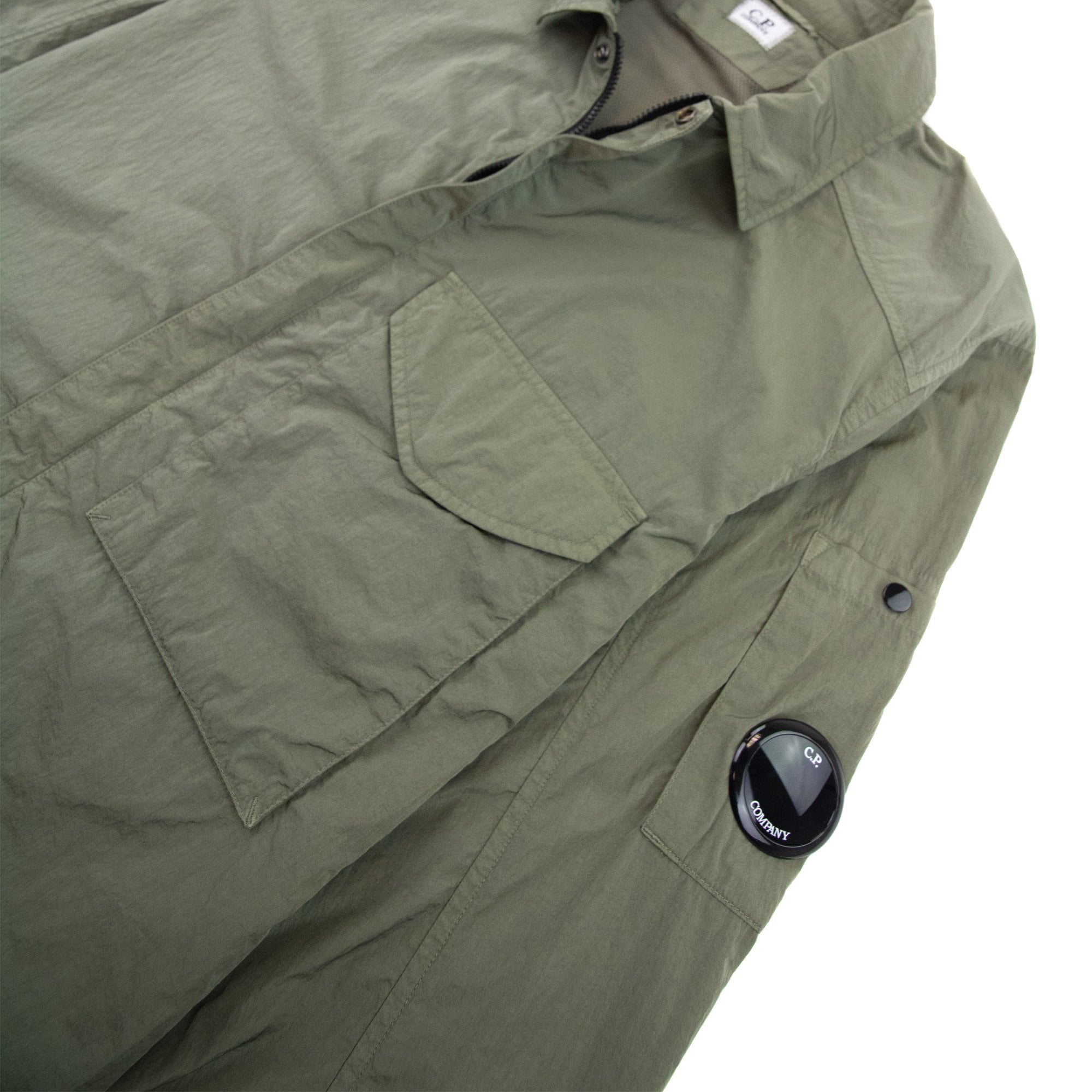 Cp Company Chrome-r Zip Overshirt Bronze Green 648