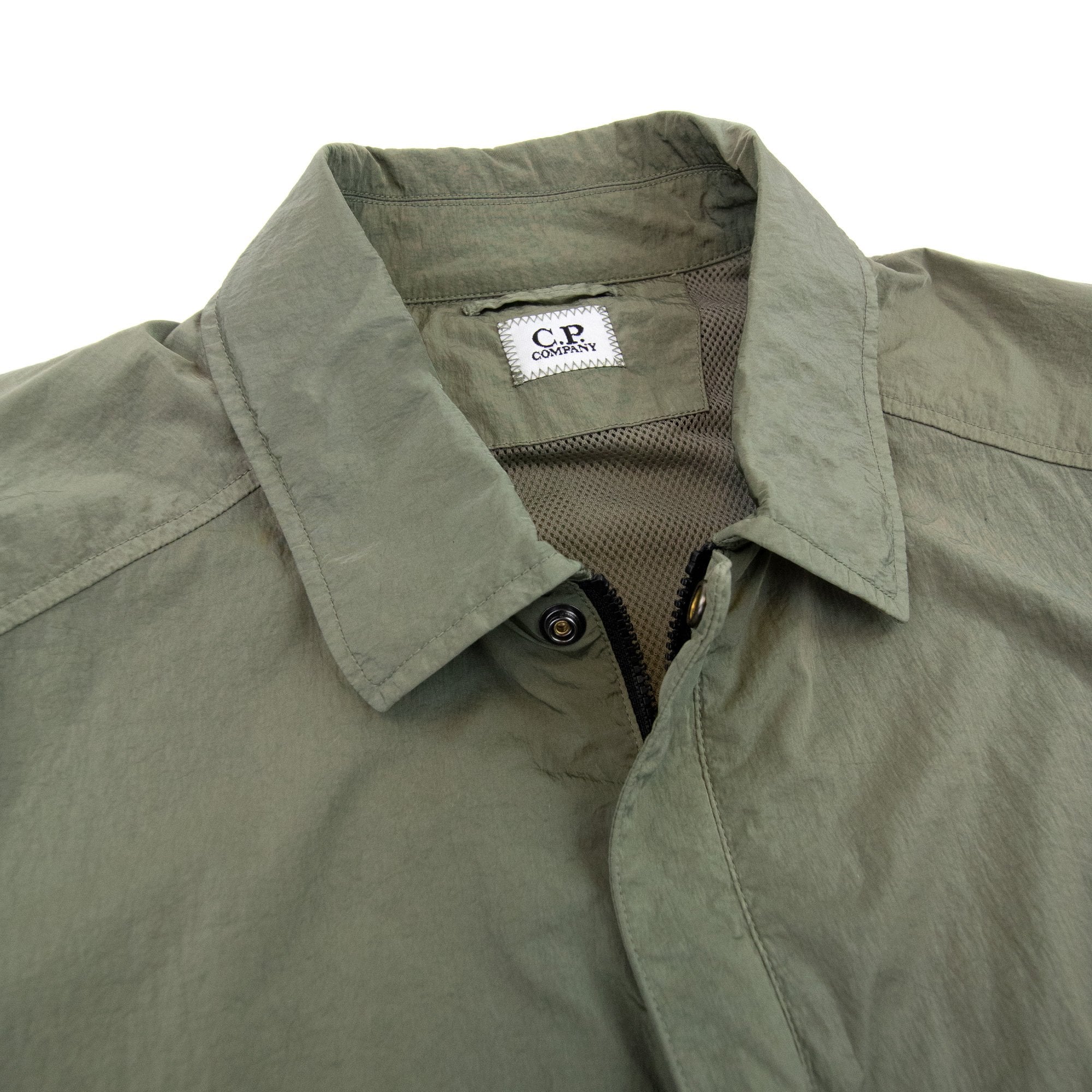 Cp Company Chrome-r Zip Overshirt Bronze Green 648