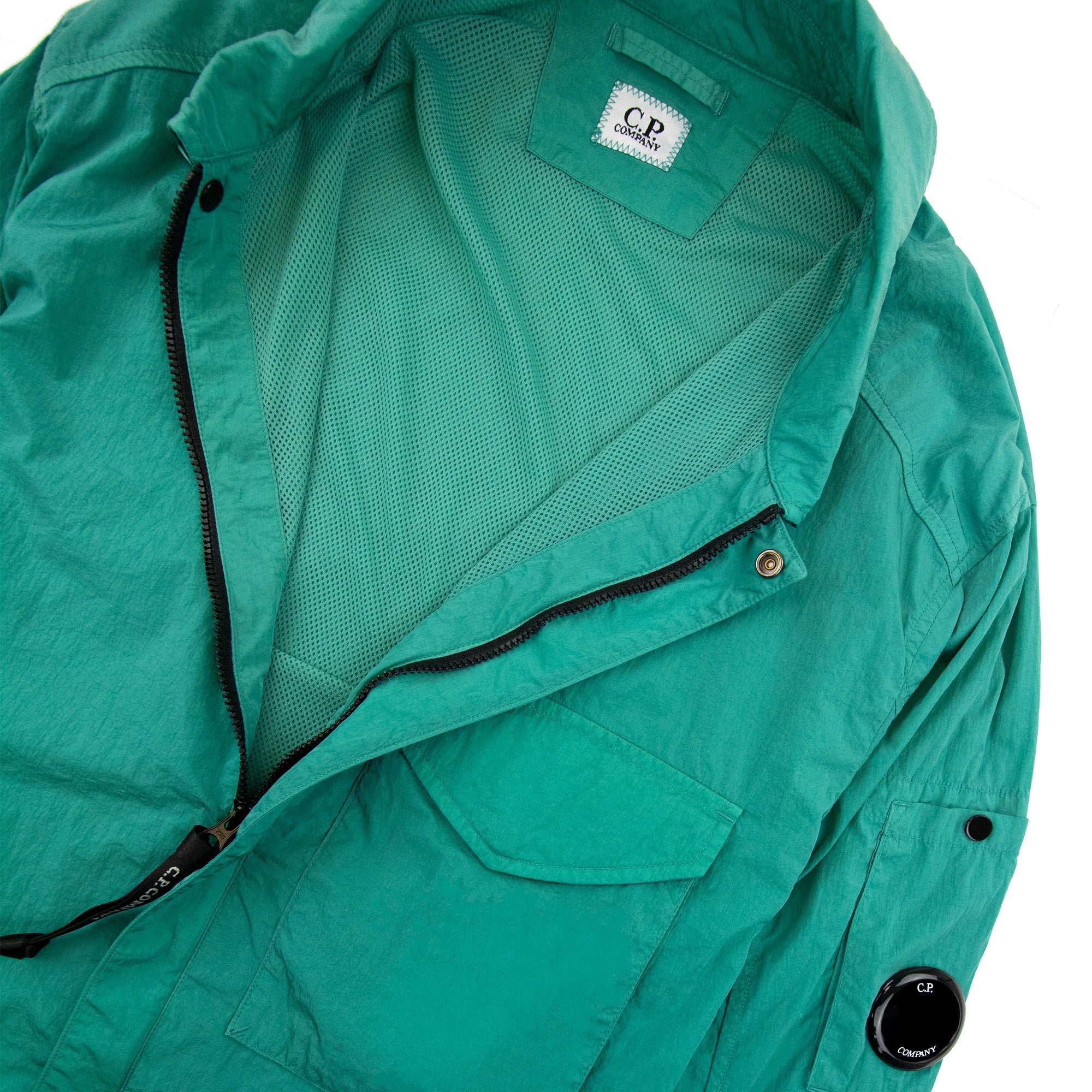 Cp Company Chrome-r Zip Overshirt Frosty Green 673