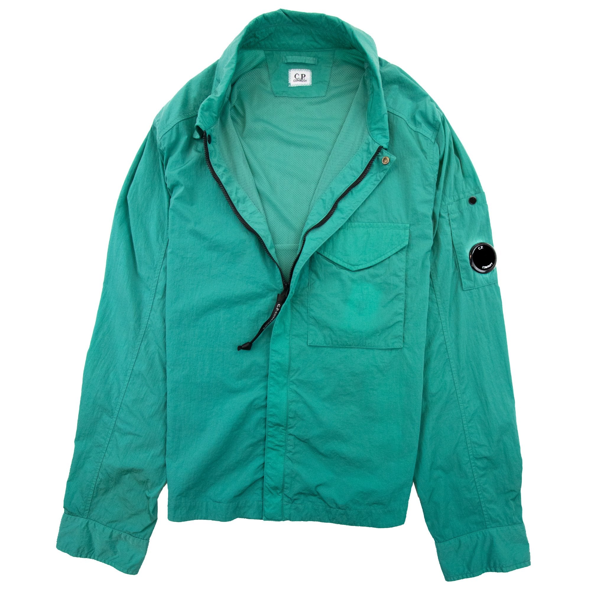 Cp Company Chrome-r Zip Overshirt Frosty Green 673