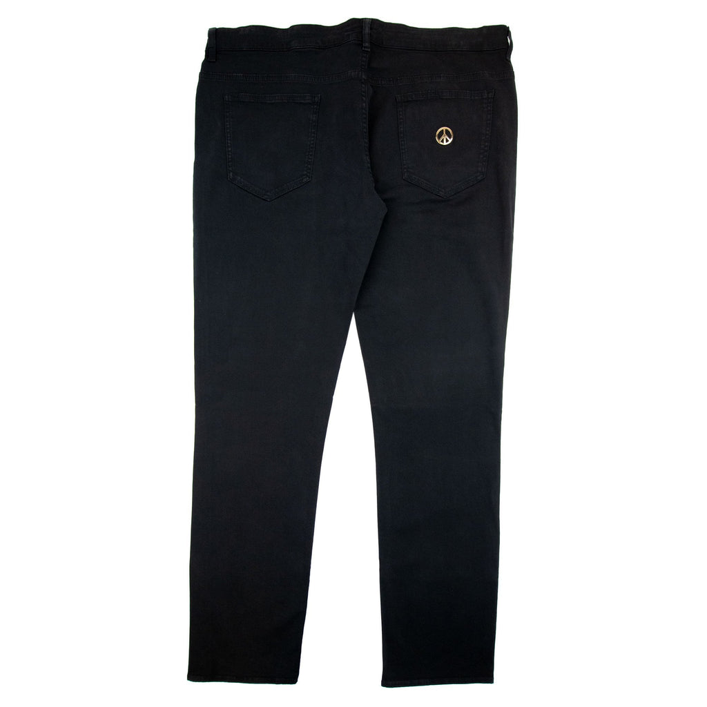 Love Moschino Metal Peace Logo Jeans Black