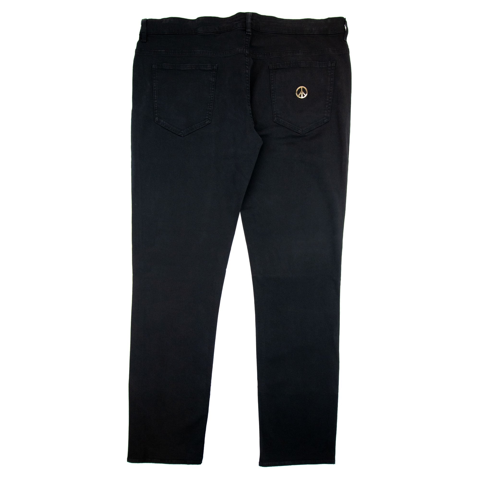 Love Moschino Metal Peace Logo Jeans Black