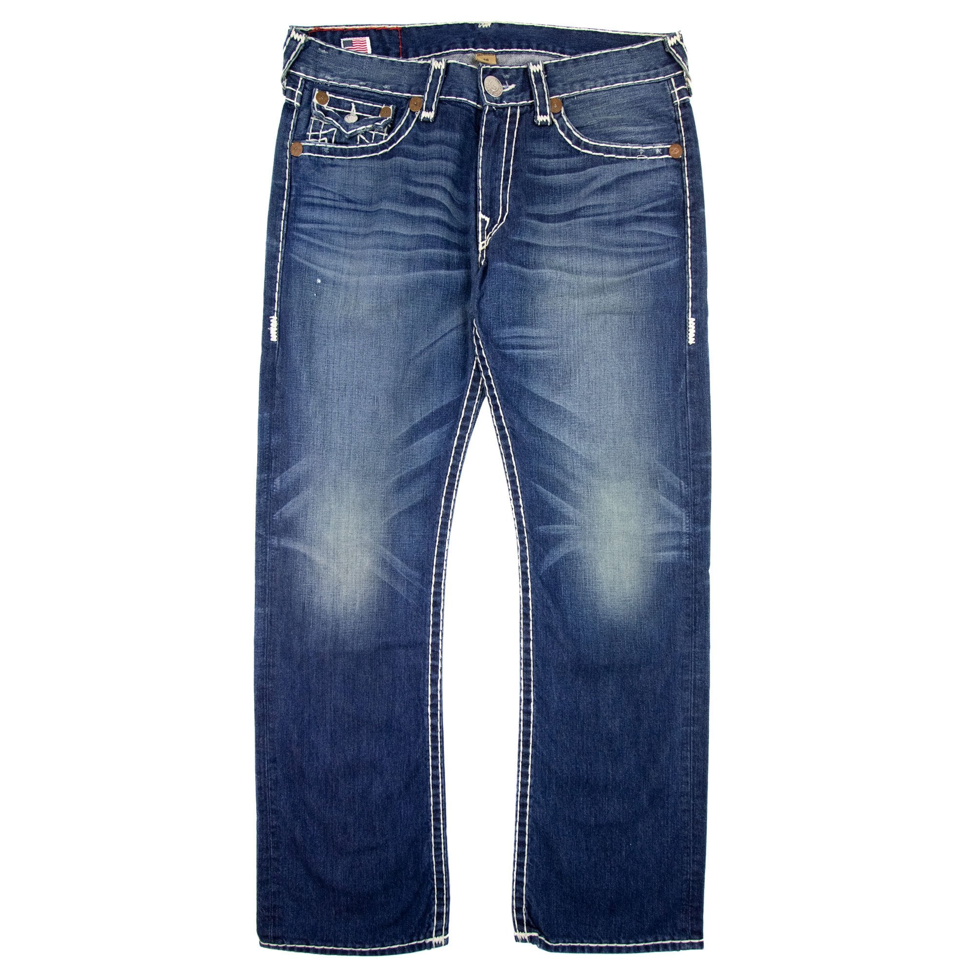 True Religion Jack Natural Super Straight Jeans Navy