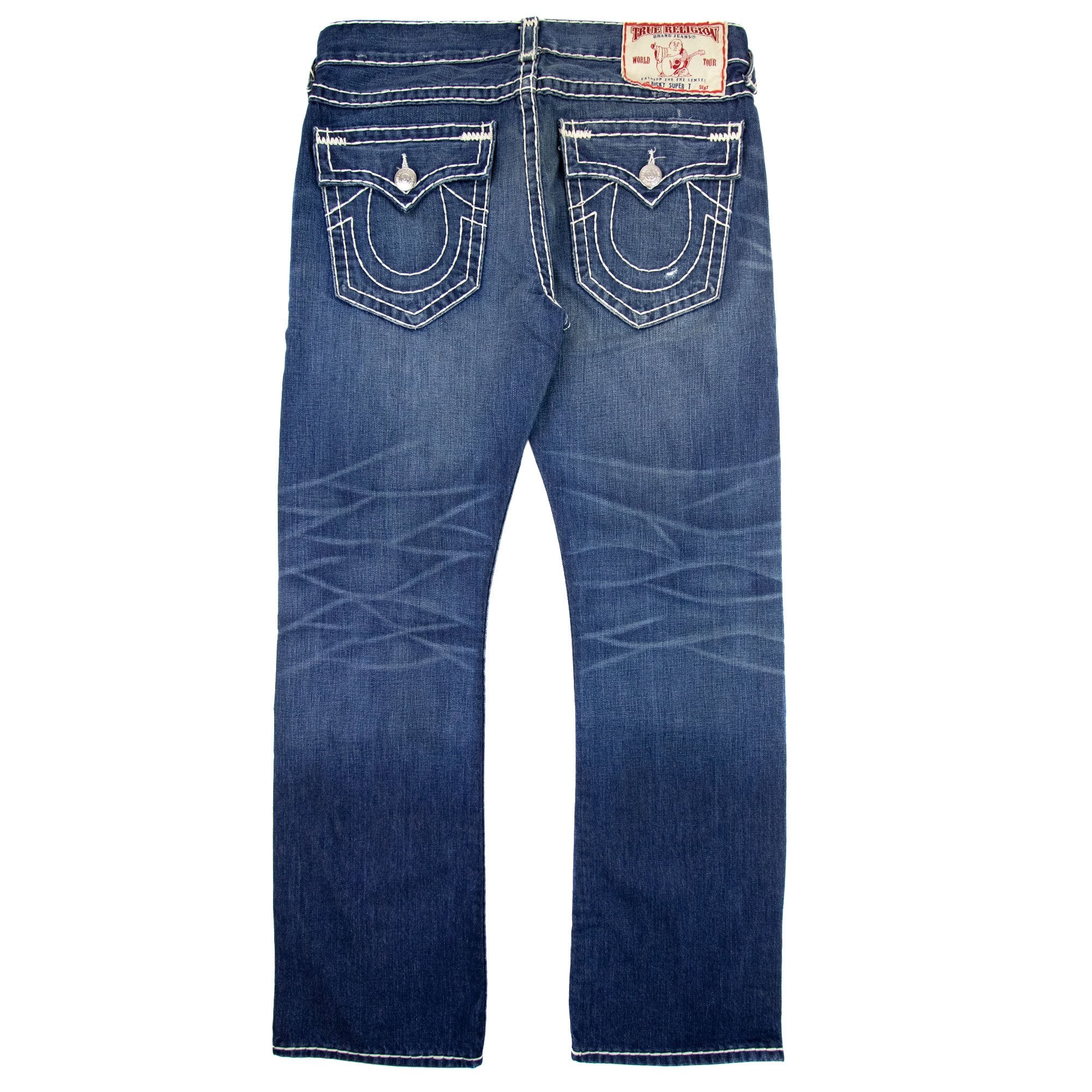 True Religion Jack Natural Super Straight Jeans Navy