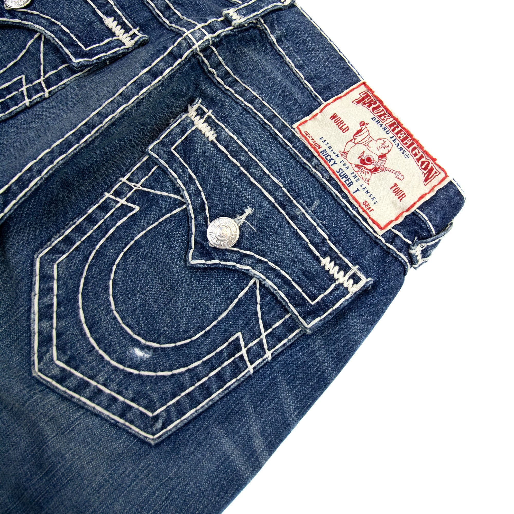True Religion Jack Natural Super Straight Jeans Navy