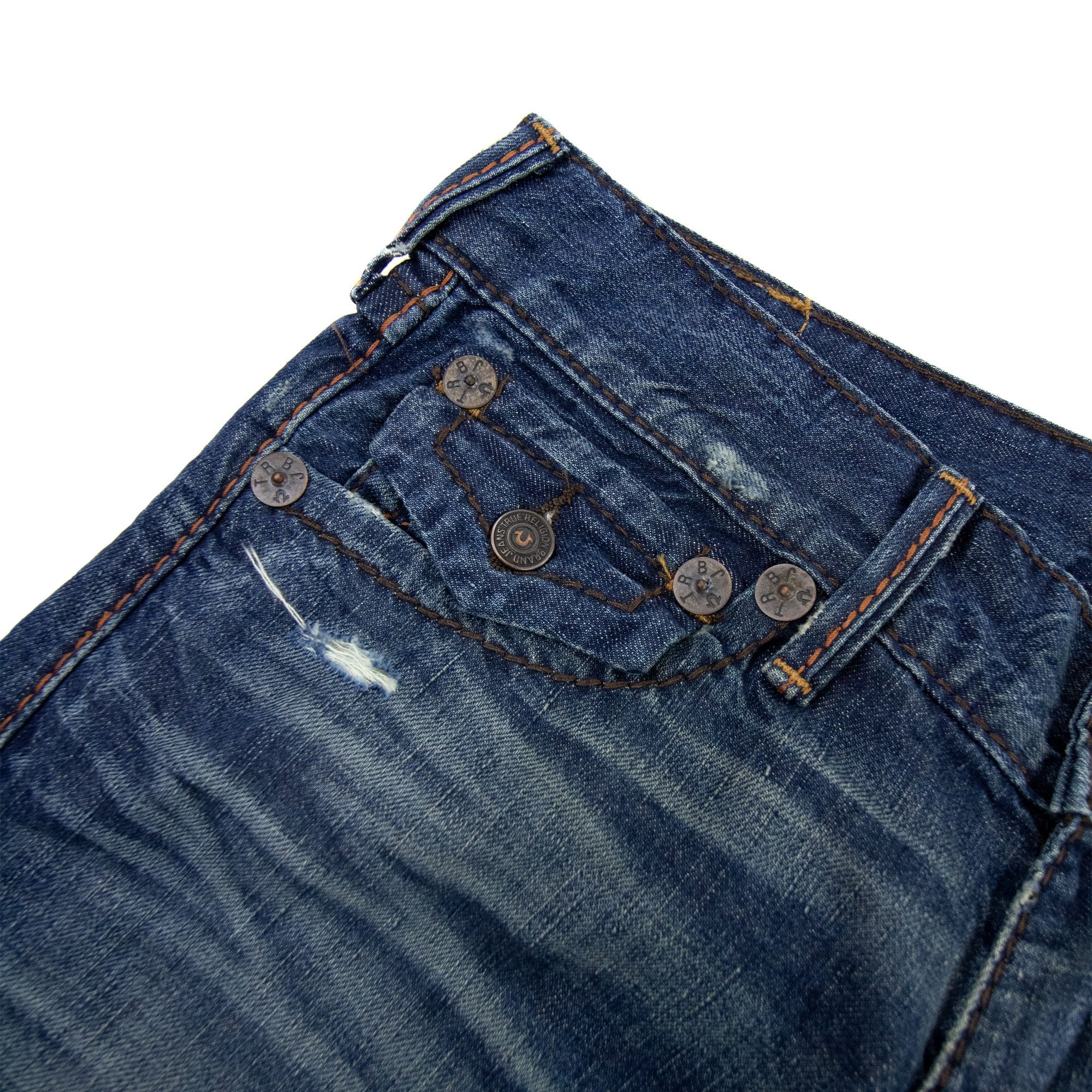 True Religion 1/2 Geno W Flap Jeans Dark Denim