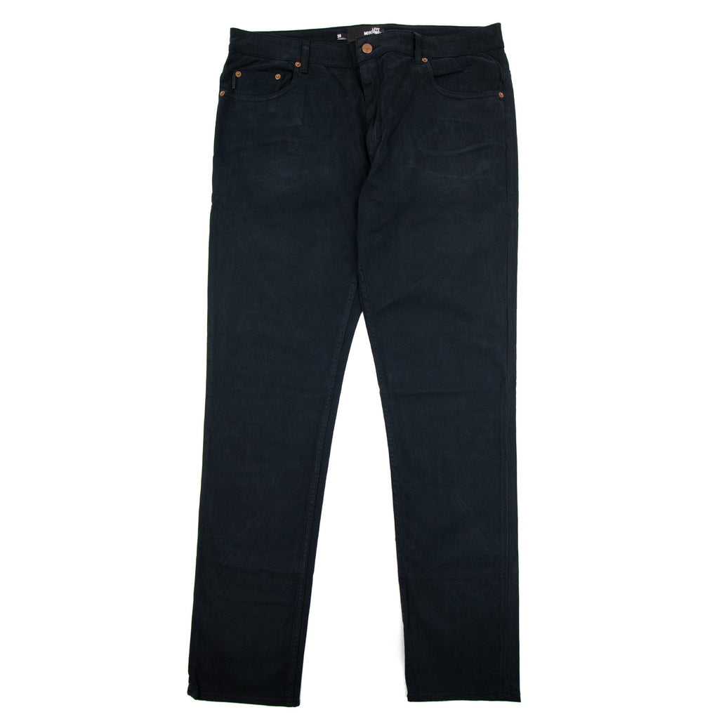 Love Moschino Gold Metal Badge Jeans Black