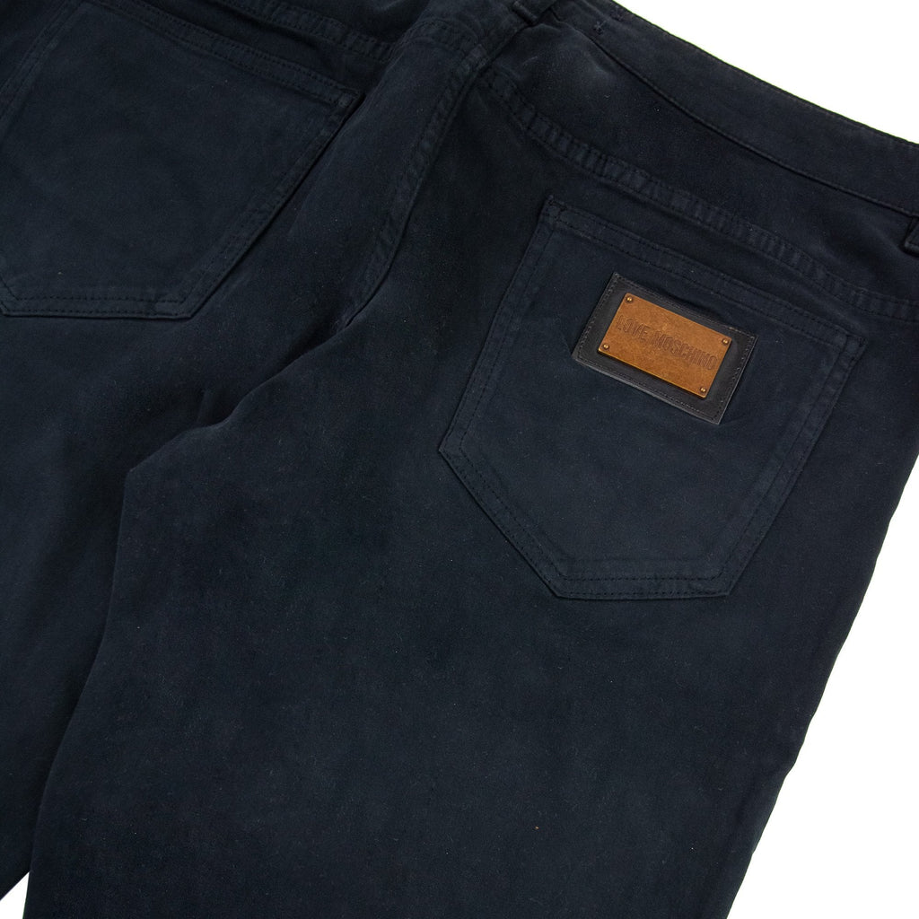 Love Moschino Gold Metal Badge Jeans Black