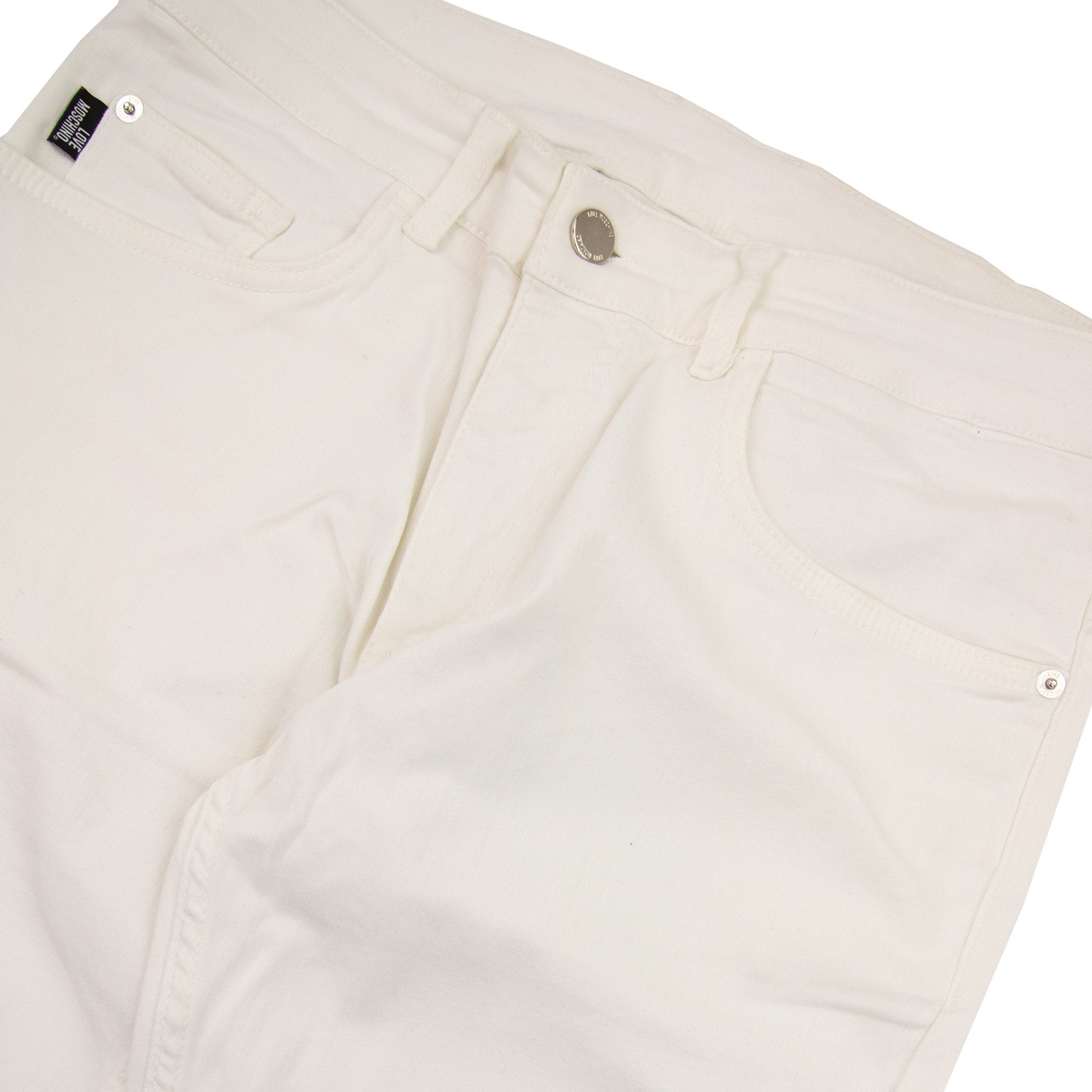 Love Moschino Love Heart Logo Jeans White
