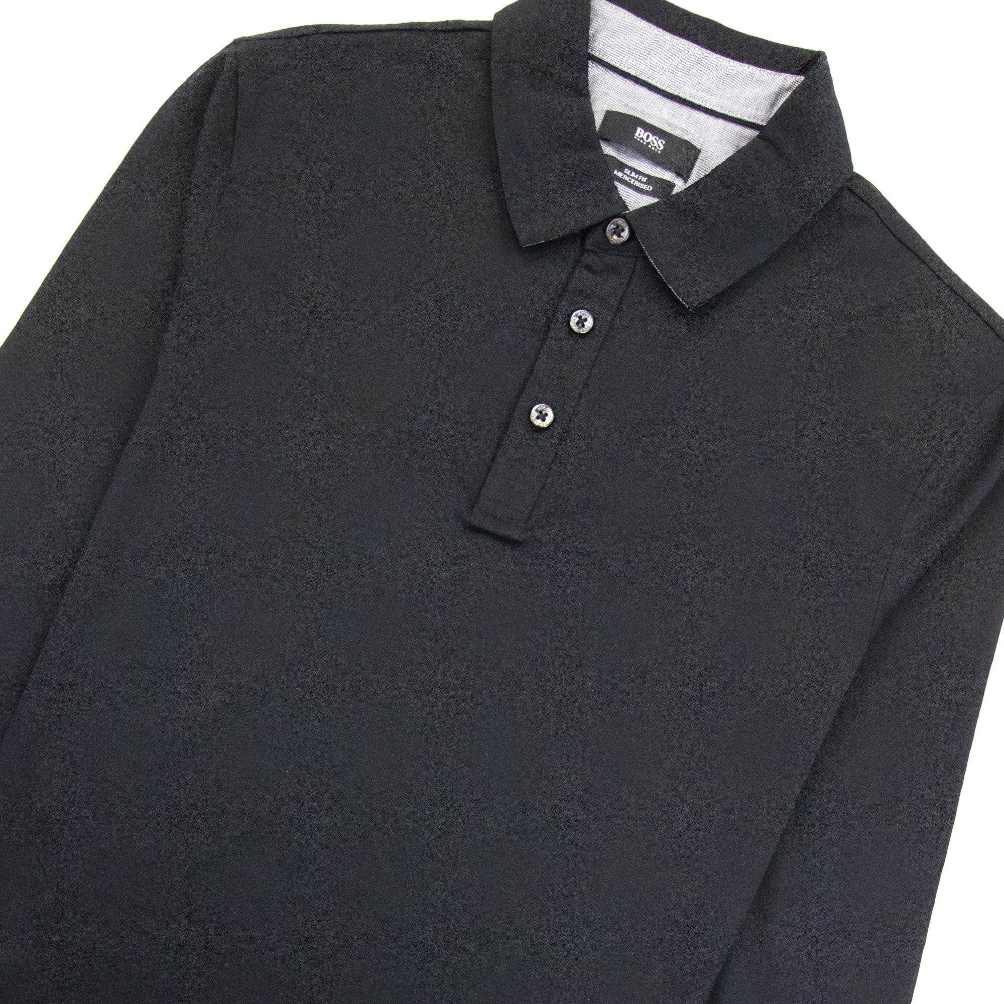Hugo Boss Paver 01 Long Sleeve Cuff Polo Black