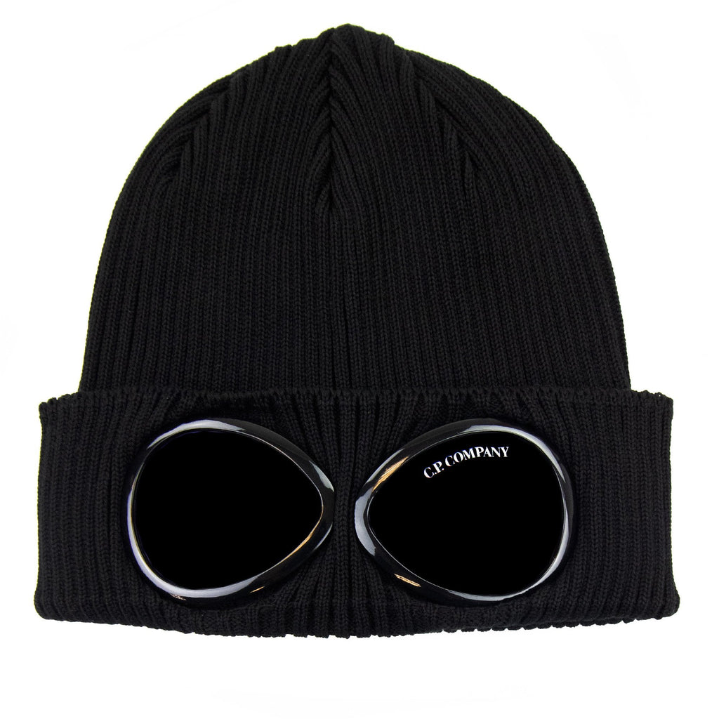 Cp Company Cotton Goggle Beanie Black 999