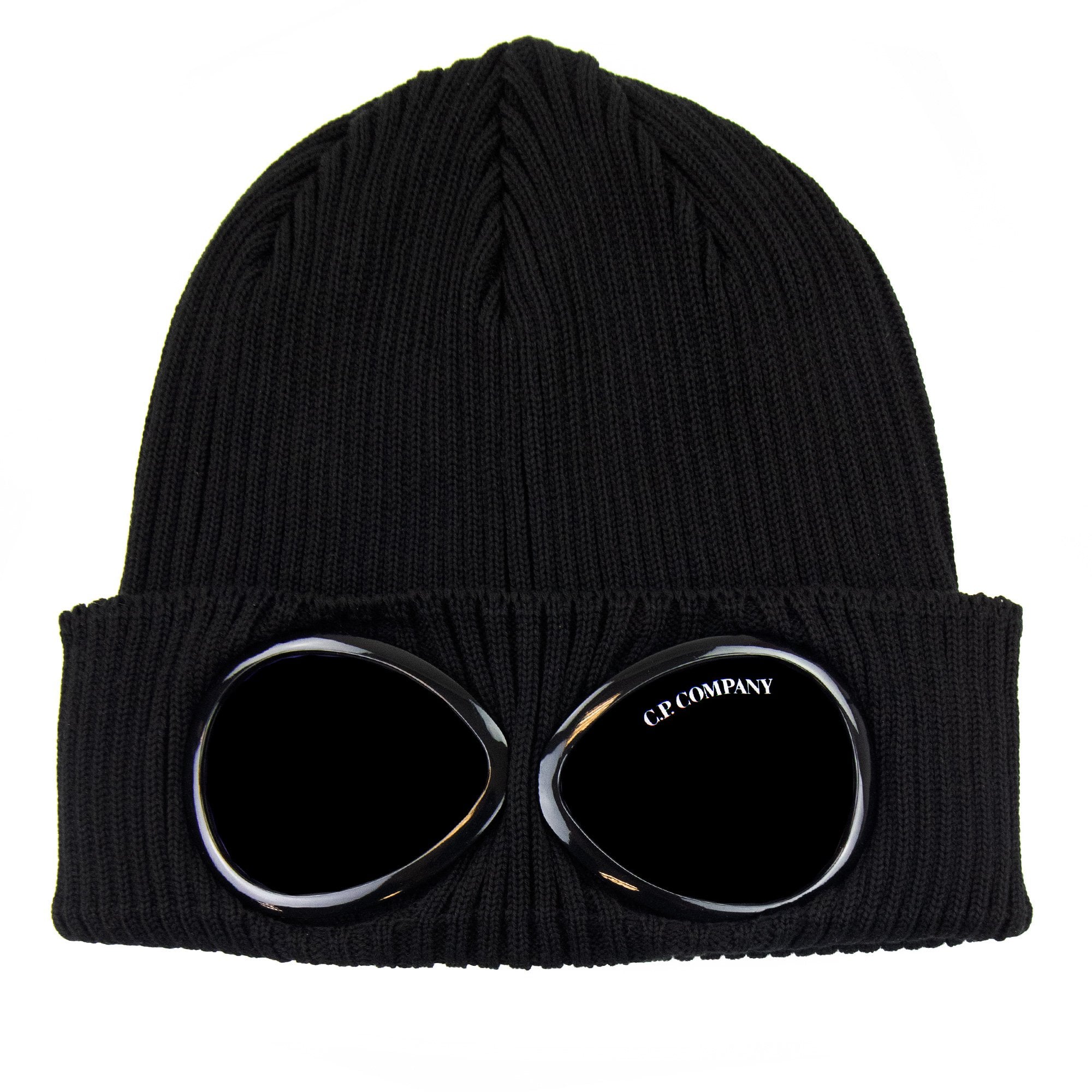 Cp Company Cotton Goggle Beanie Black 999