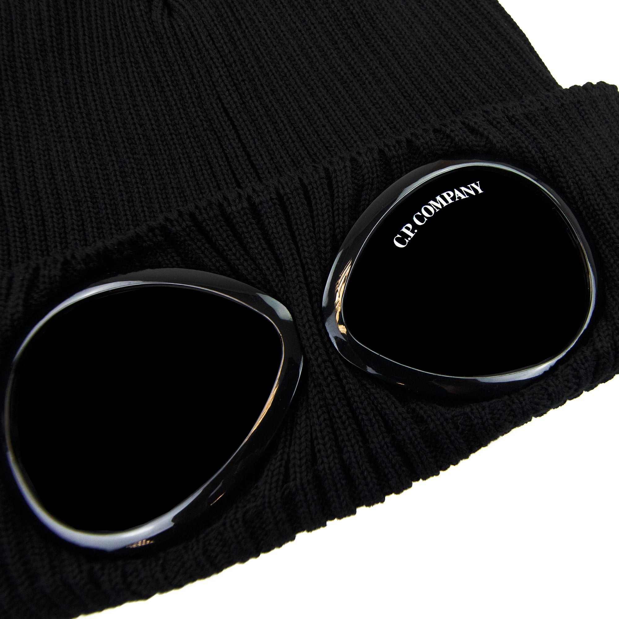 Cp Company Cotton Goggle Beanie Black 999