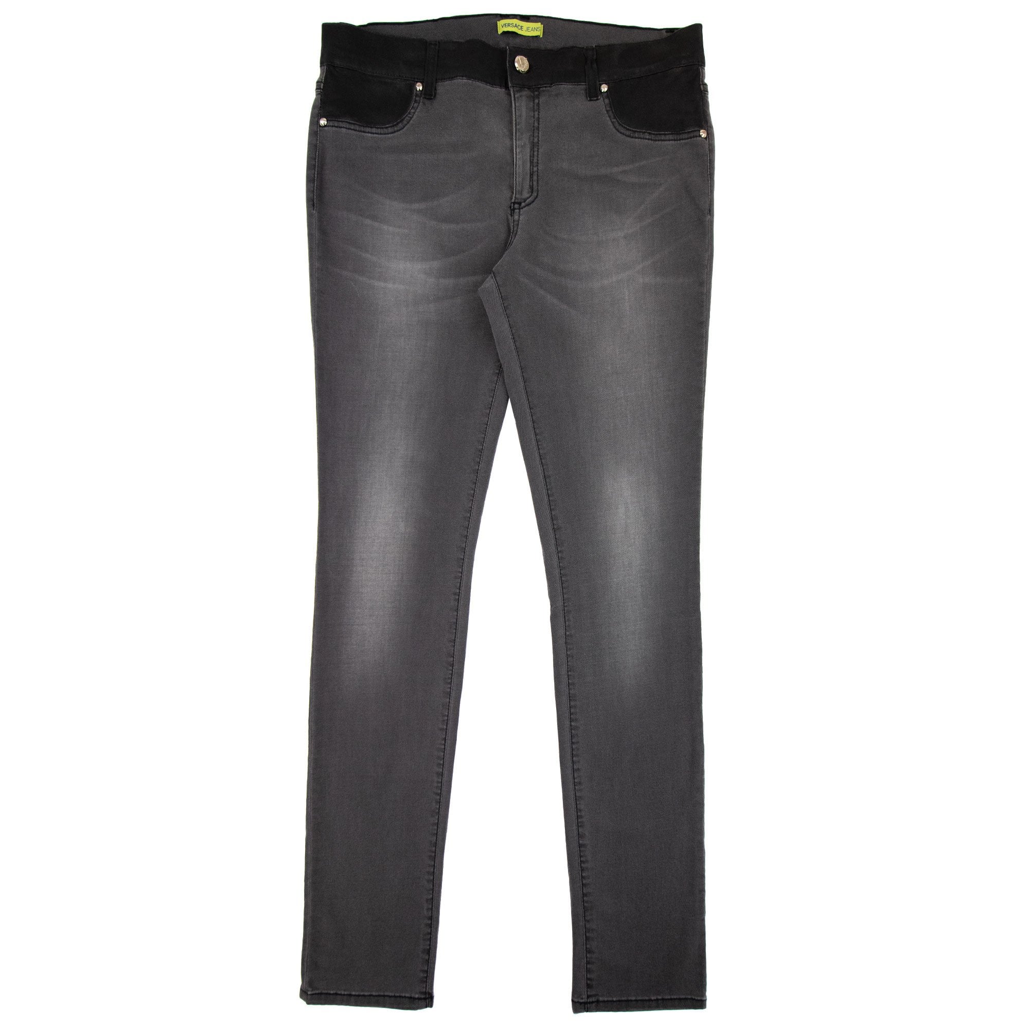 Versace Jeans Pocket Tiger Slim Fit Jean Dark Grey
