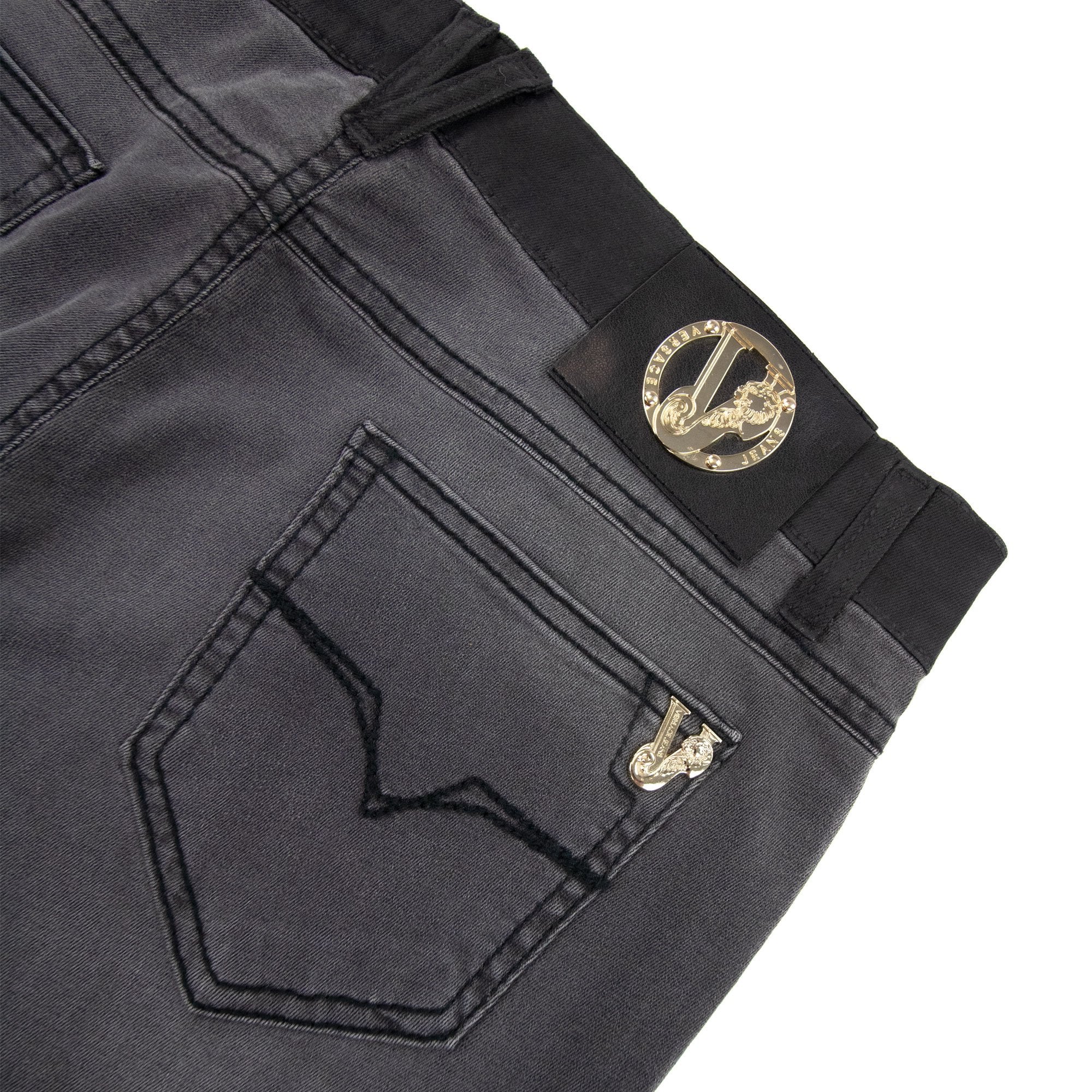 Versace Jeans Pocket Tiger Slim Fit Jean Dark Grey