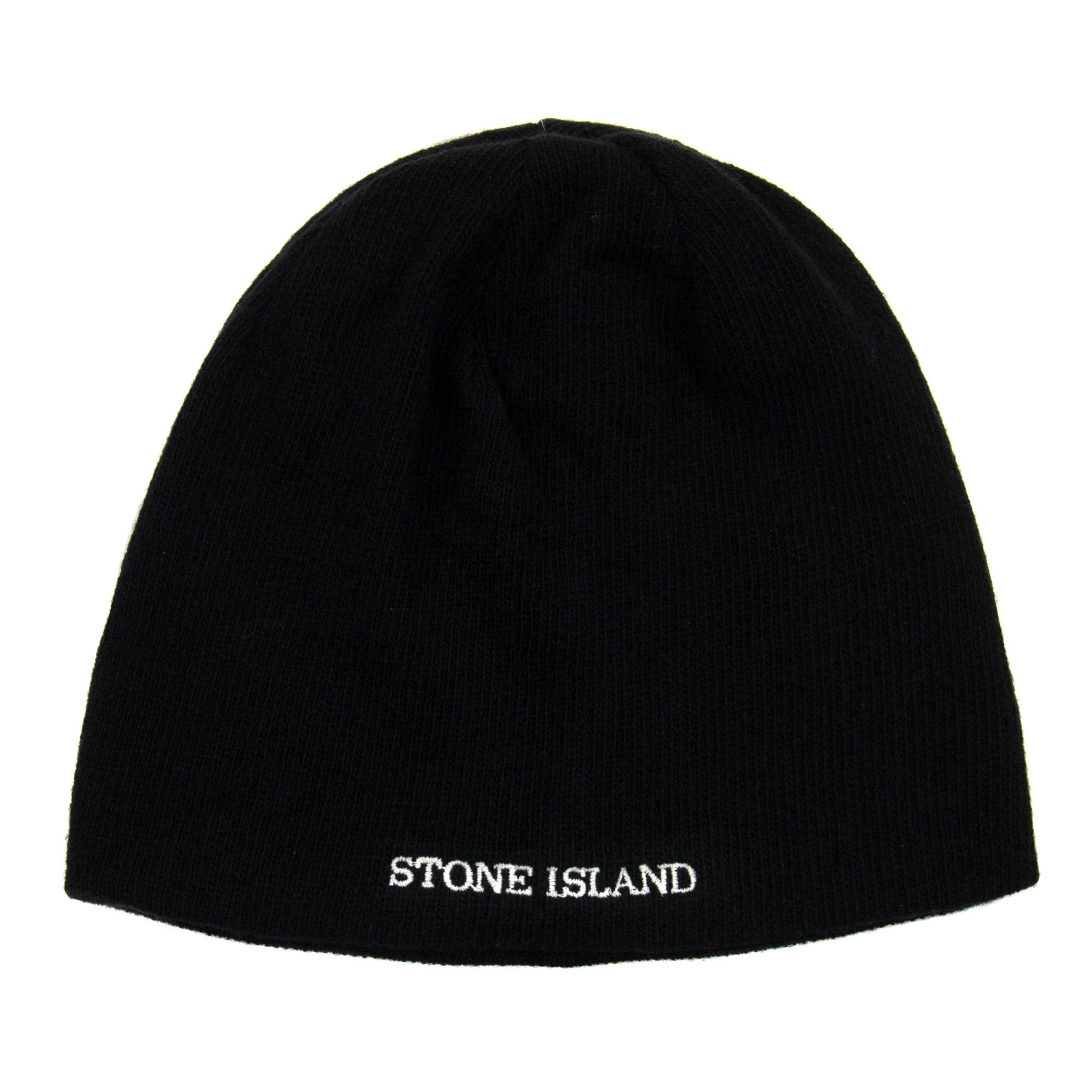 Stone Island Embroidered Logo Beanie Black V0029