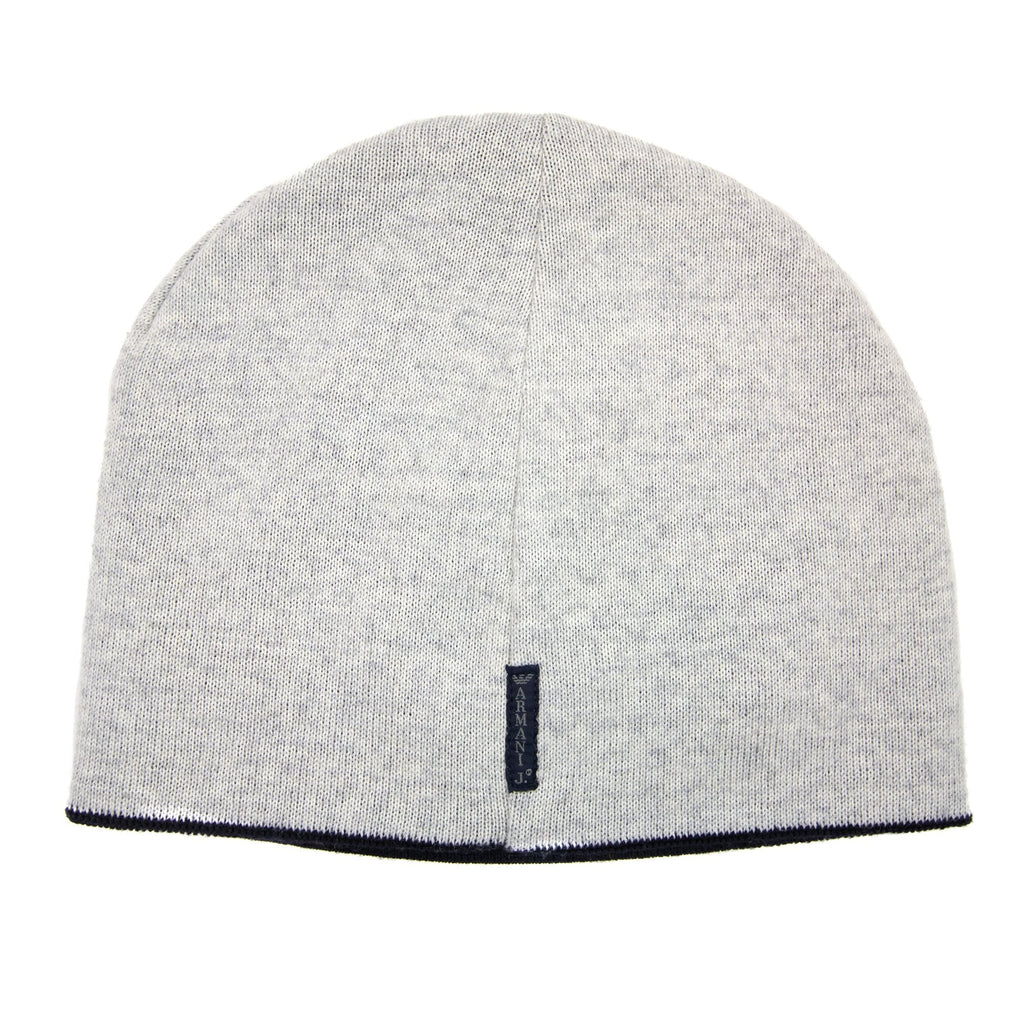 Armani Jeans Reversible Logo Beanie Navy Grey