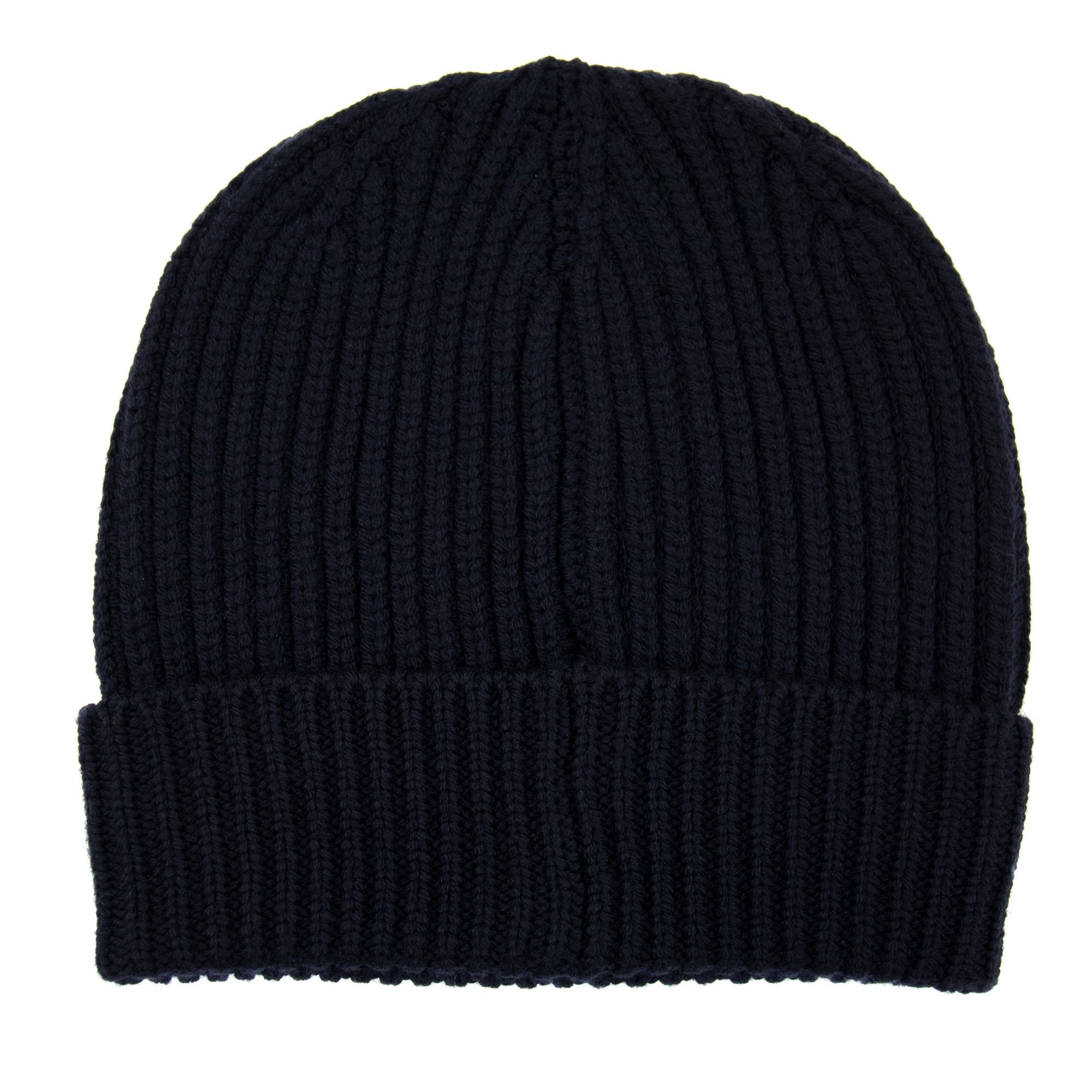 Emporio Armani Rubber Logo Beanie Navy