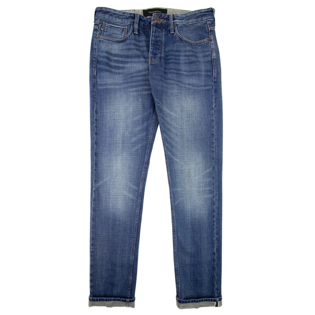 Emporio Armani J75 Slim-fit Vintage-wash Selvedge Denim Jeans Denim