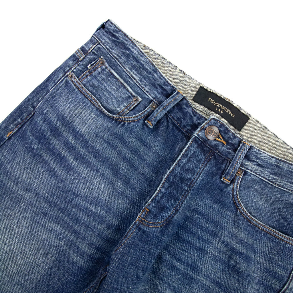 Emporio Armani J75 Slim-fit Vintage-wash Selvedge Denim Jeans Denim