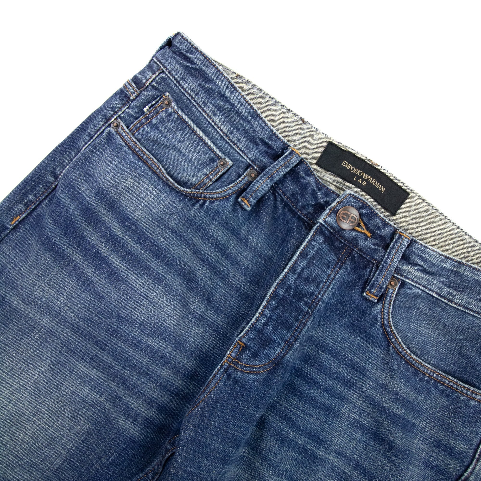 Emporio Armani J75 Slim-fit Vintage-wash Selvedge Denim Jeans Denim