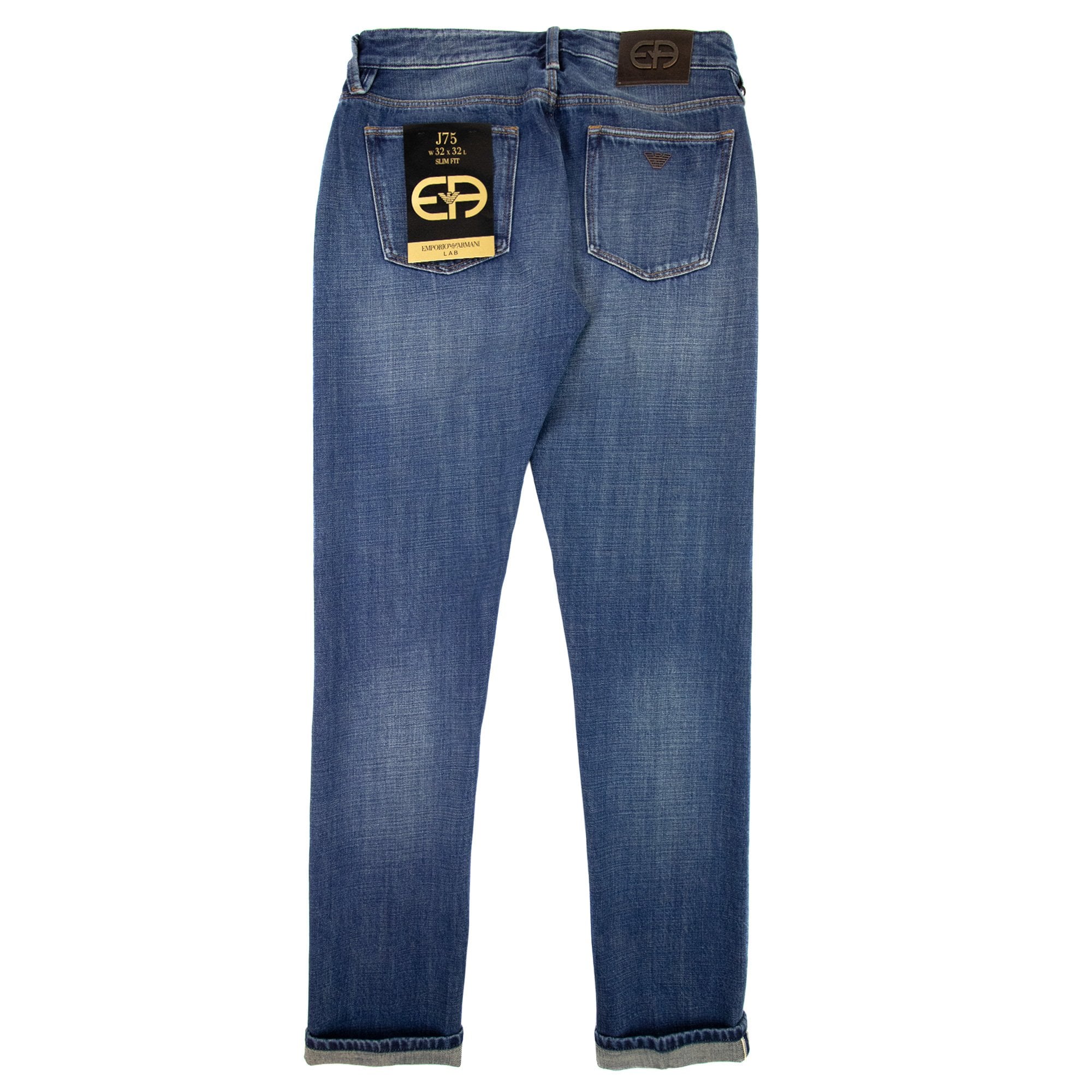 Emporio Armani J75 Slim-fit Vintage-wash Selvedge Denim Jeans Denim