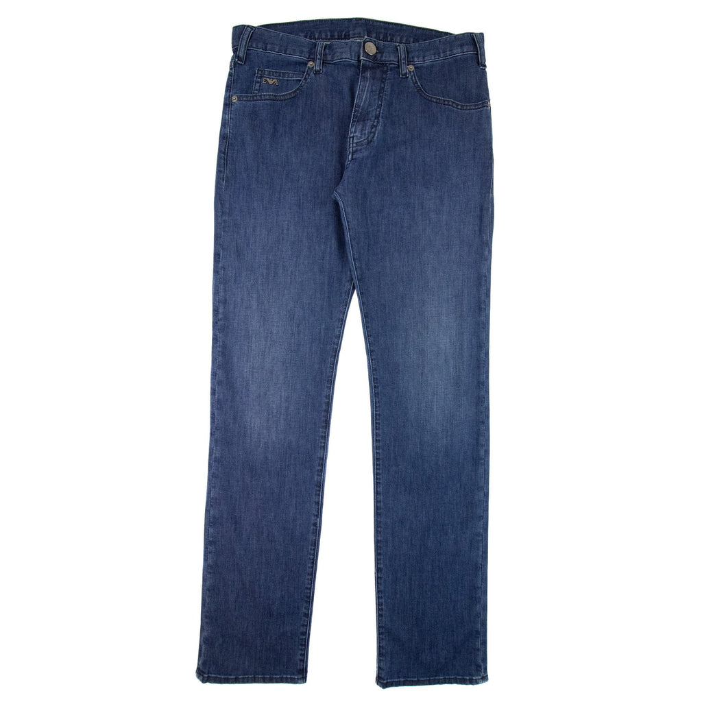Emporio Armani J45 Regular Fit Mid Denim Jean Denim