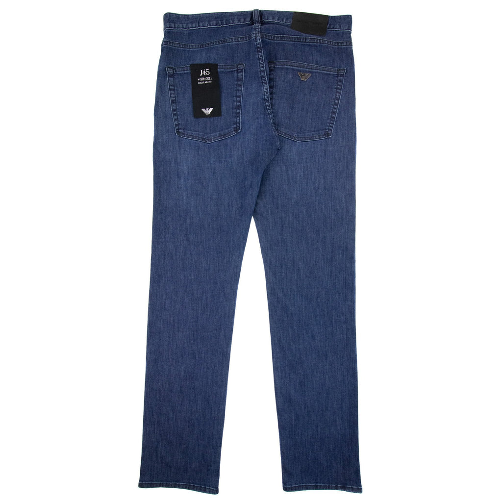 Emporio Armani J45 Regular Fit Mid Denim Jean Denim