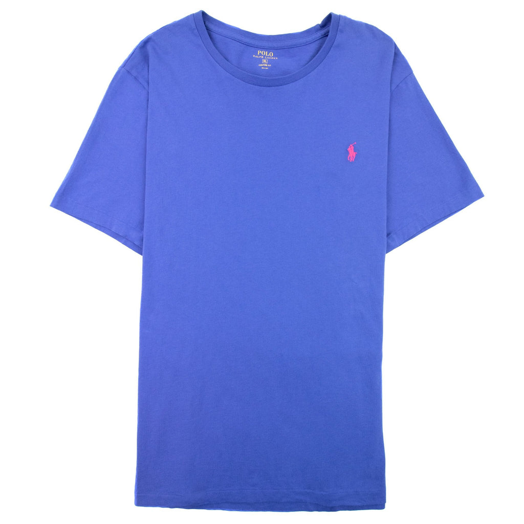 Polo Ralph Lauren Custom Fit Crew Short Sleve Tshirt Indigo Blue