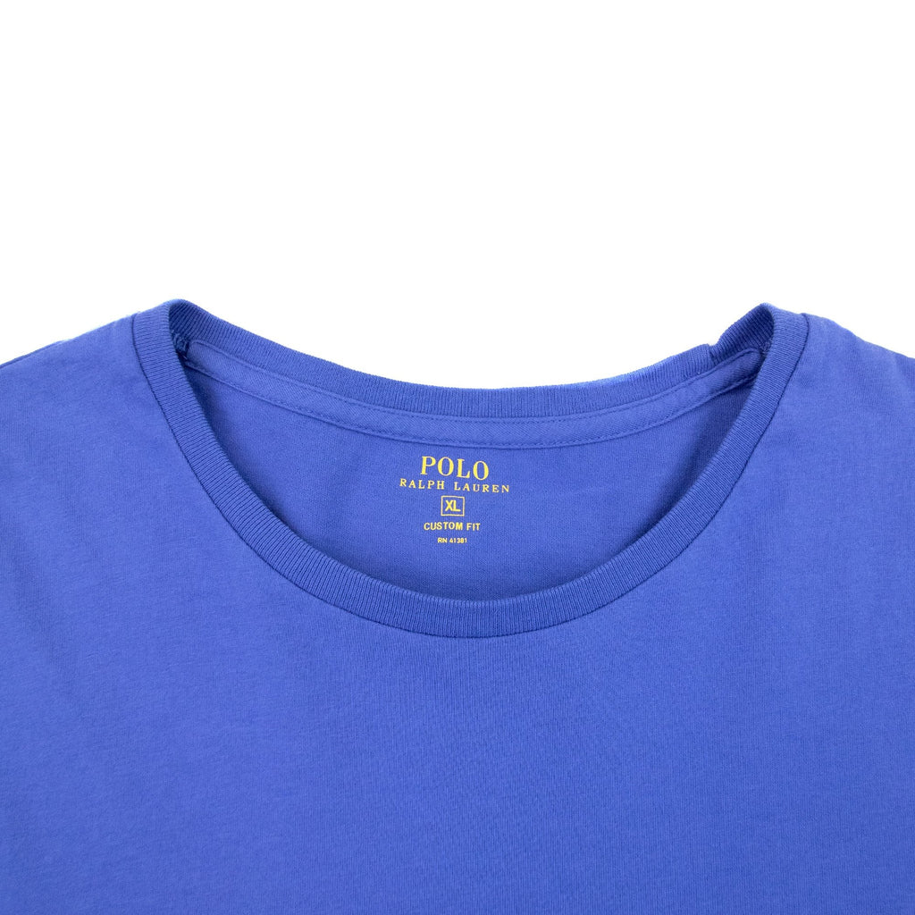 Polo Ralph Lauren Custom Fit Crew Short Sleve Tshirt Indigo Blue