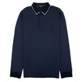 Emporio Armani Eagle Logo Long Sleeve Polo Navy