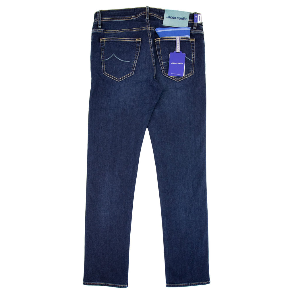 Jacob Cohen Nick Slim Fit Turquoise Patch Jean Denim