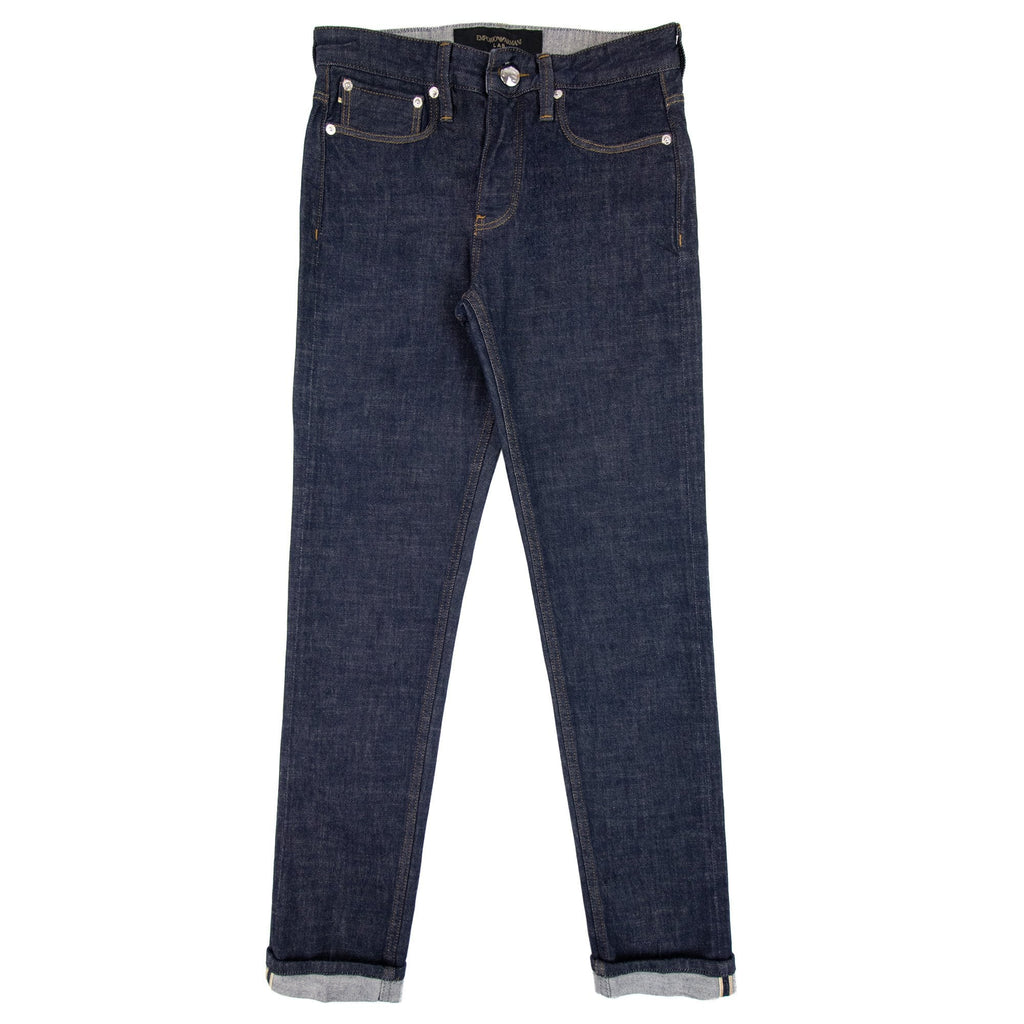 Emporio Armani J75 Slim-fit Selvedge Blue Denim Jeans Denim Blue
