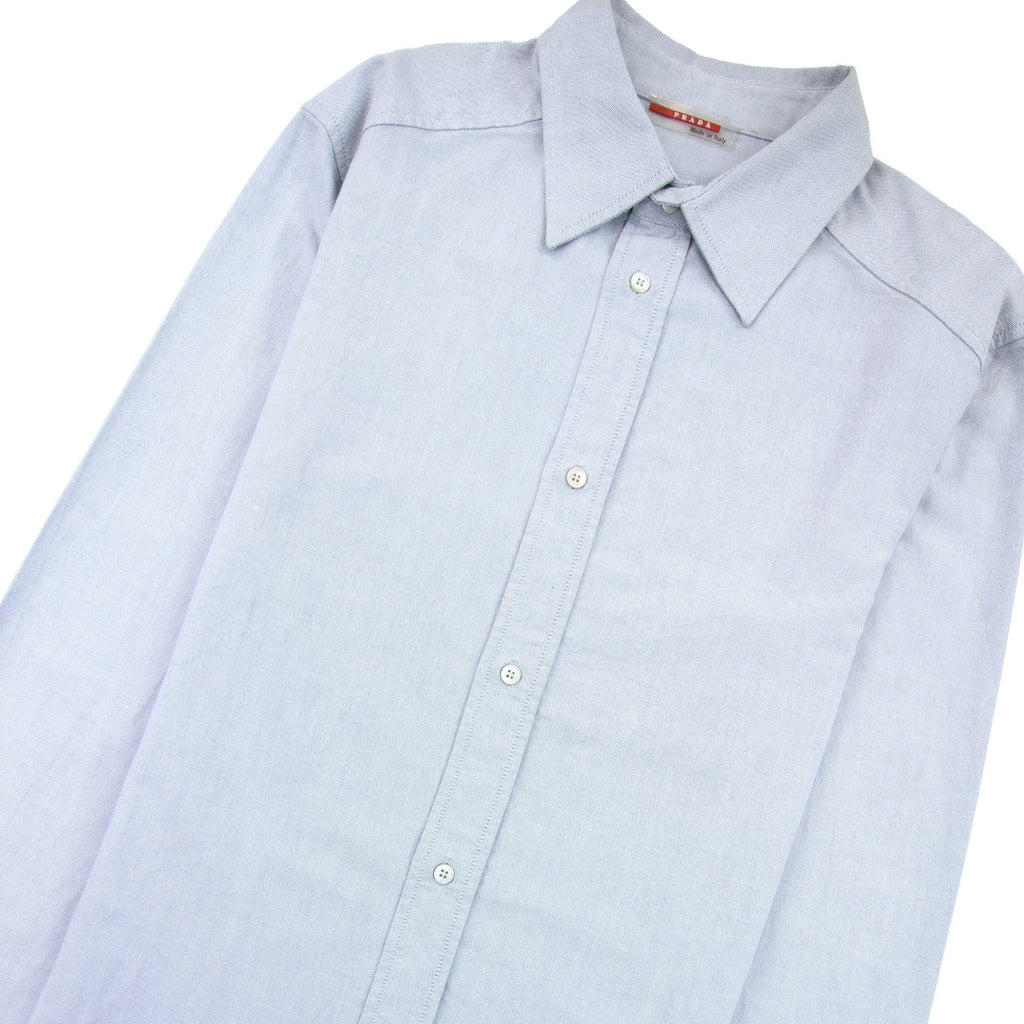 Prada Oxford Long Sleeve Shirt Celeste